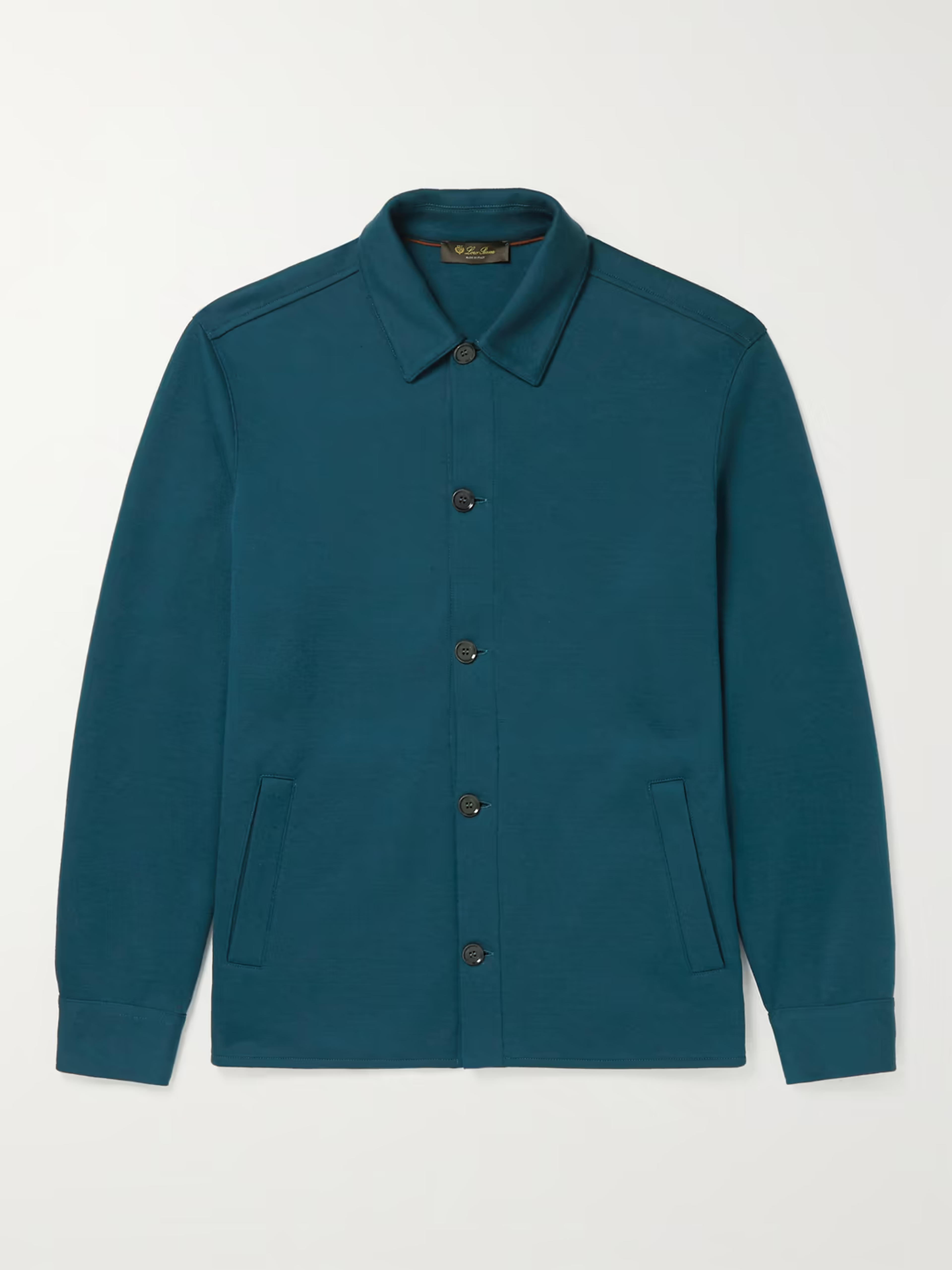 LORO PIANA - Double-Faced Silk, Cashmere and Cotton-Blend Jersey Overshirt