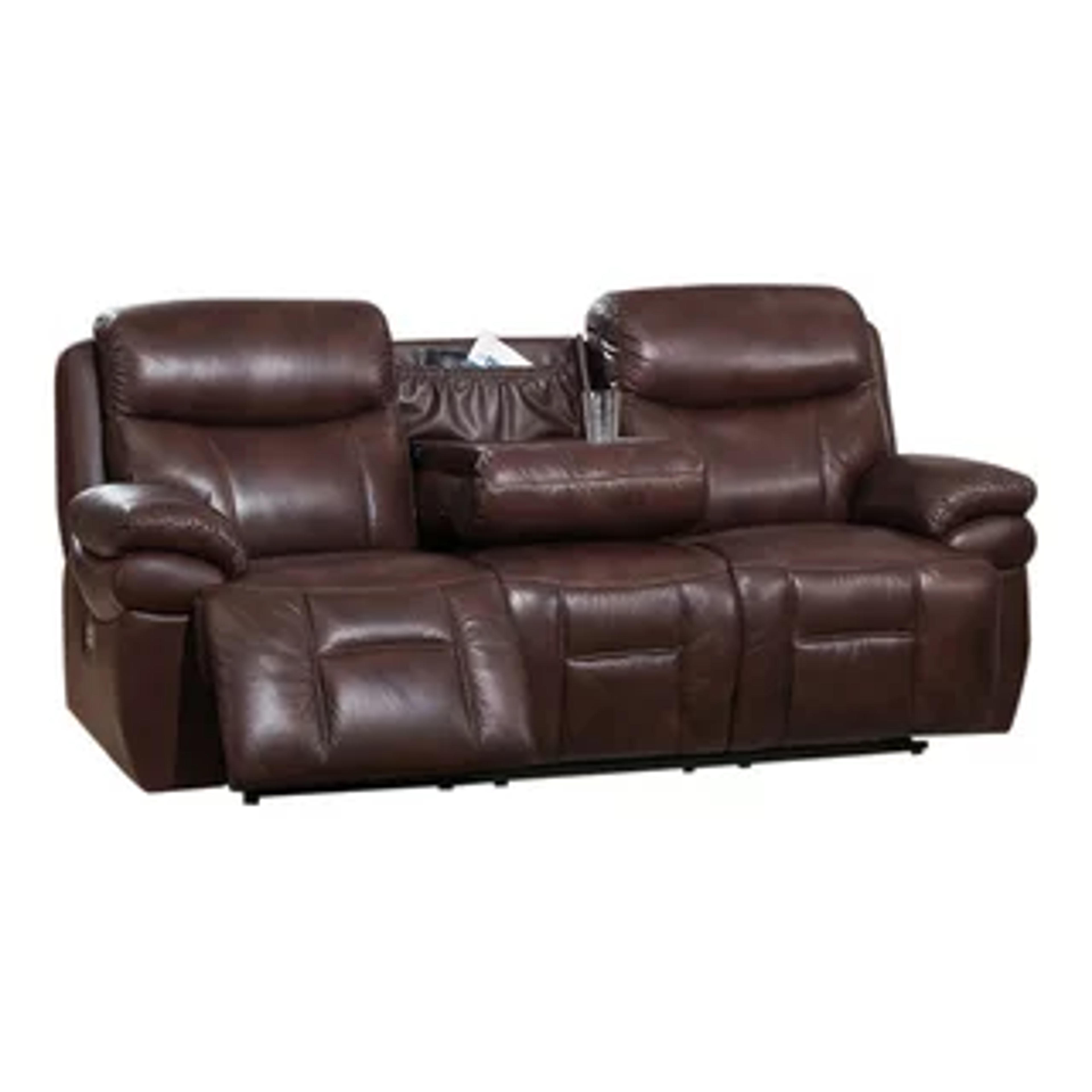 Hydeline Summerlands II Power Headrest Leather Reclining Sofa, Brown - Contemporary - Sofas - by Hydeline USA | Houzz