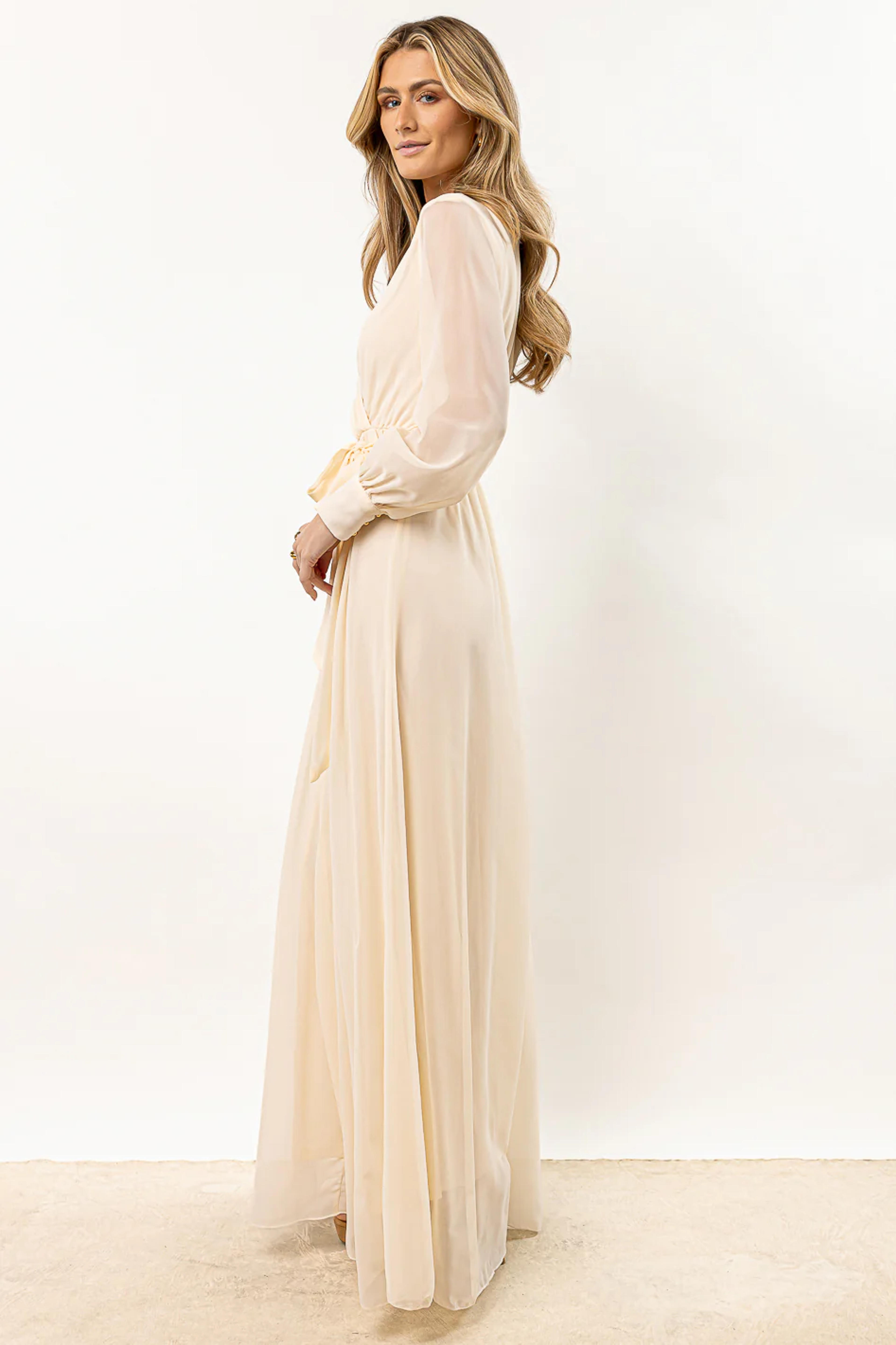 Veronica Maxi Dress in Cream - FINAL SALE