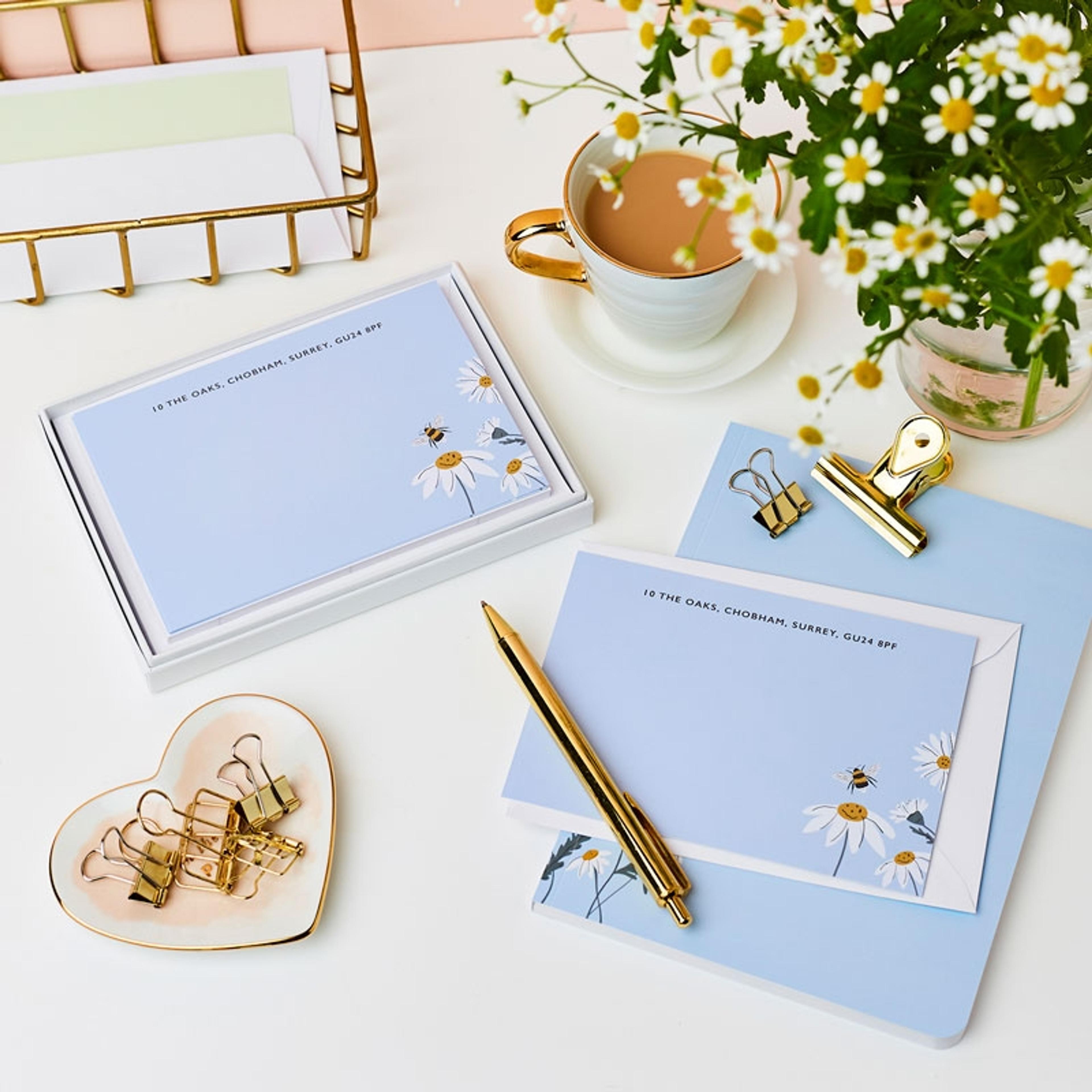 Personalised Wild Daisy Notecards | Martha Brook