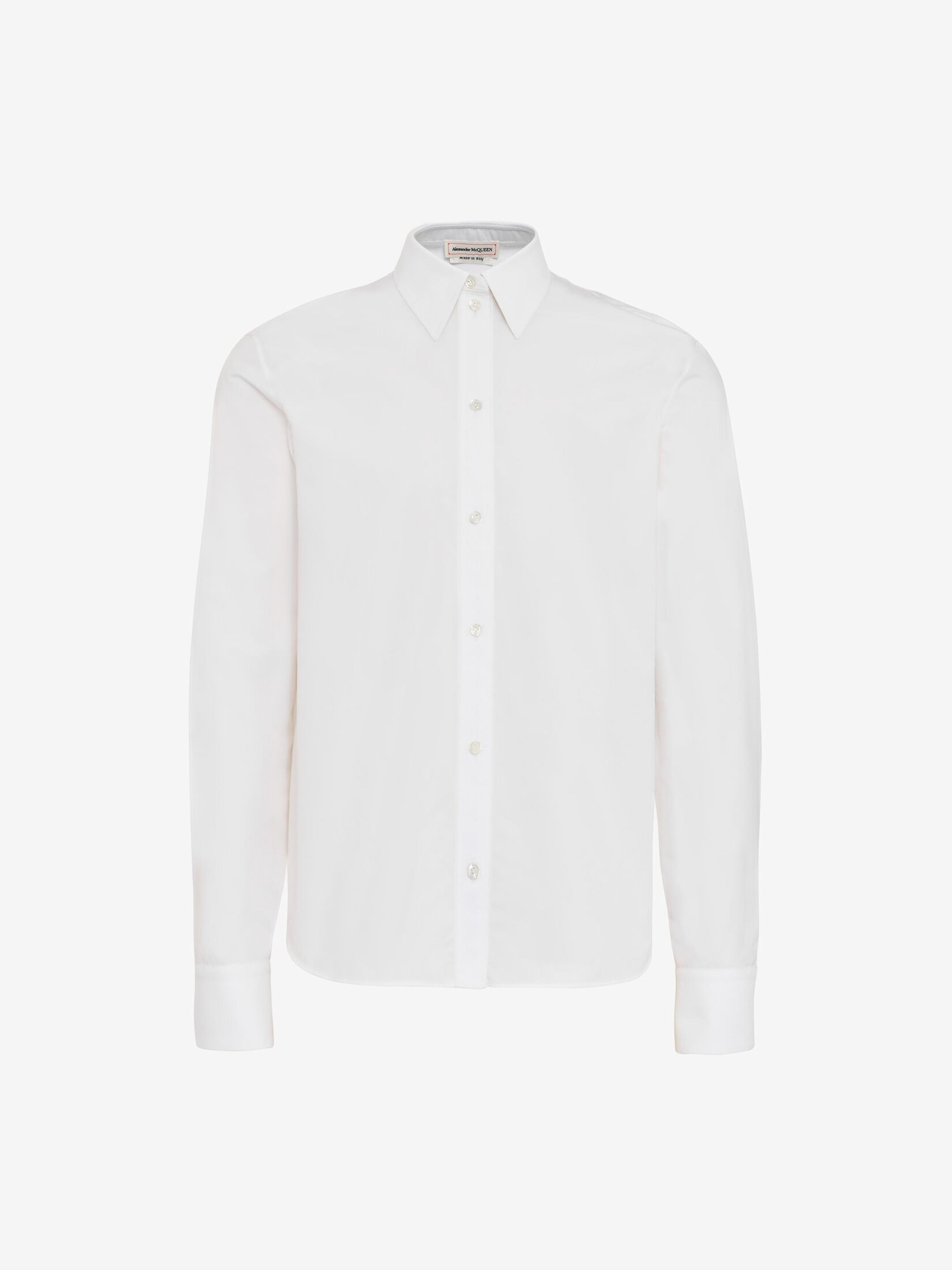 Classic Men's Shirt in Optic White | Alexander McQueen US