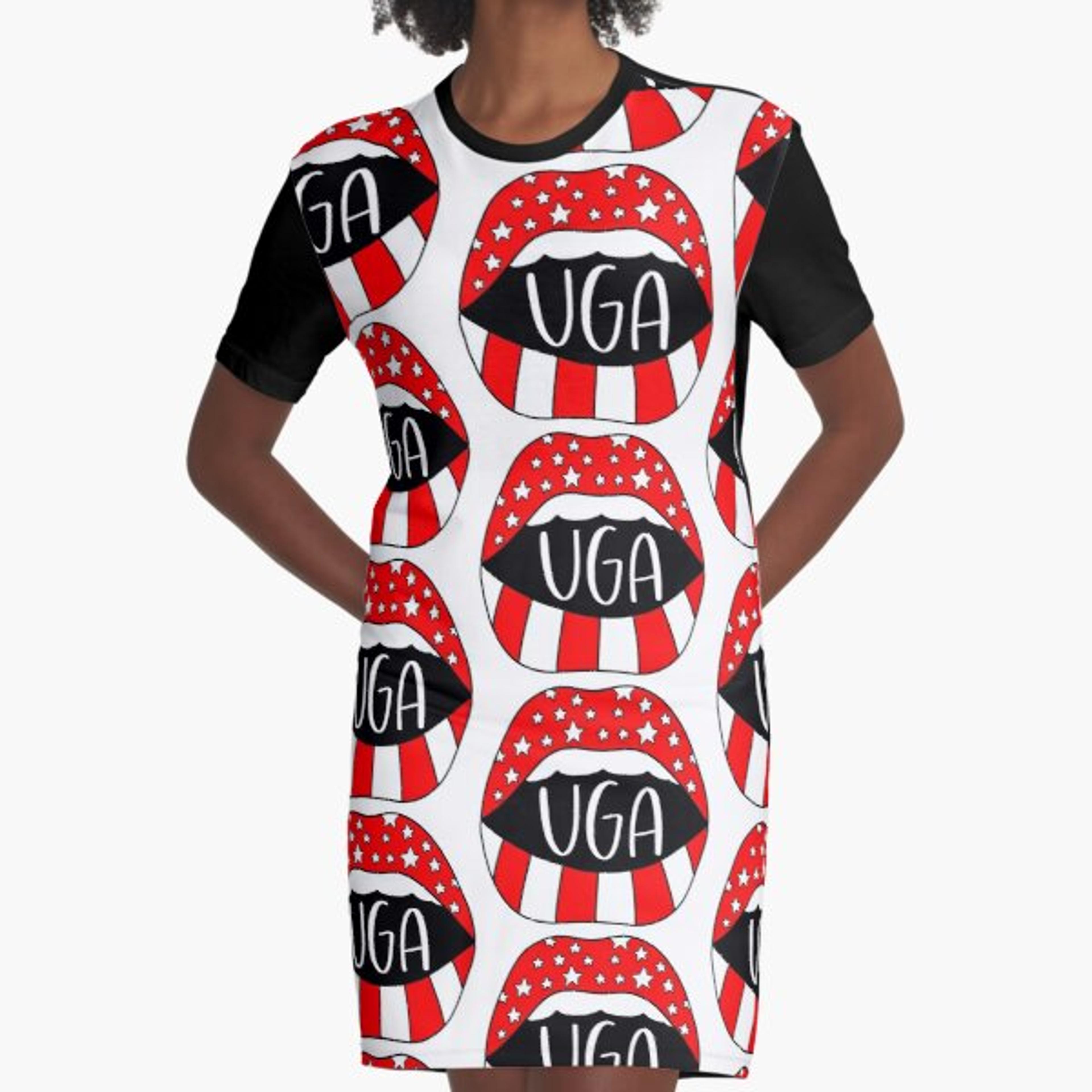 "uga" Graphic T-Shirt Dress for Sale by cgidesign2 | Redbubble