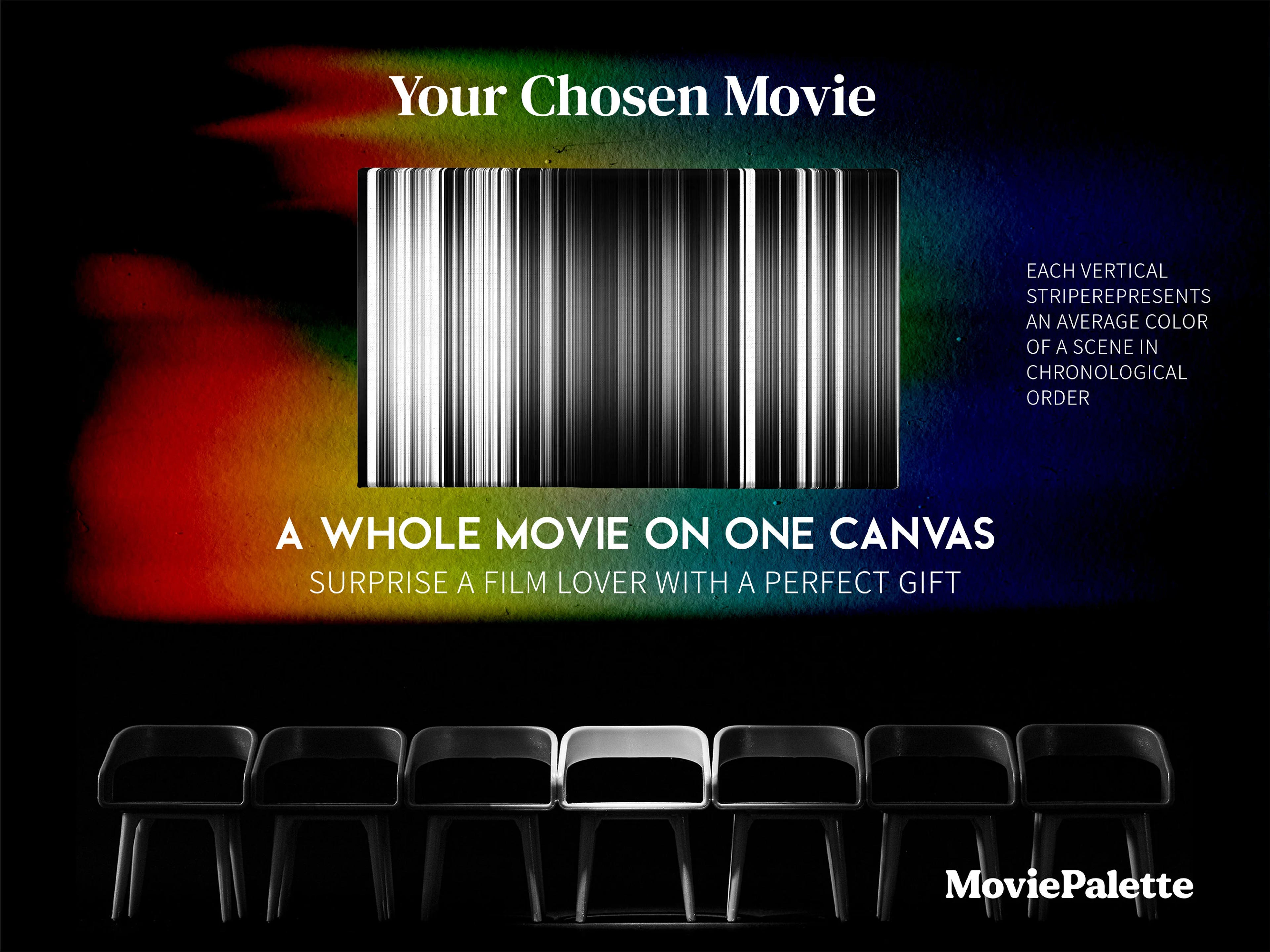 Movie on Canvas Rectangle Moviedna Average Colors of Movie - Etsy UK