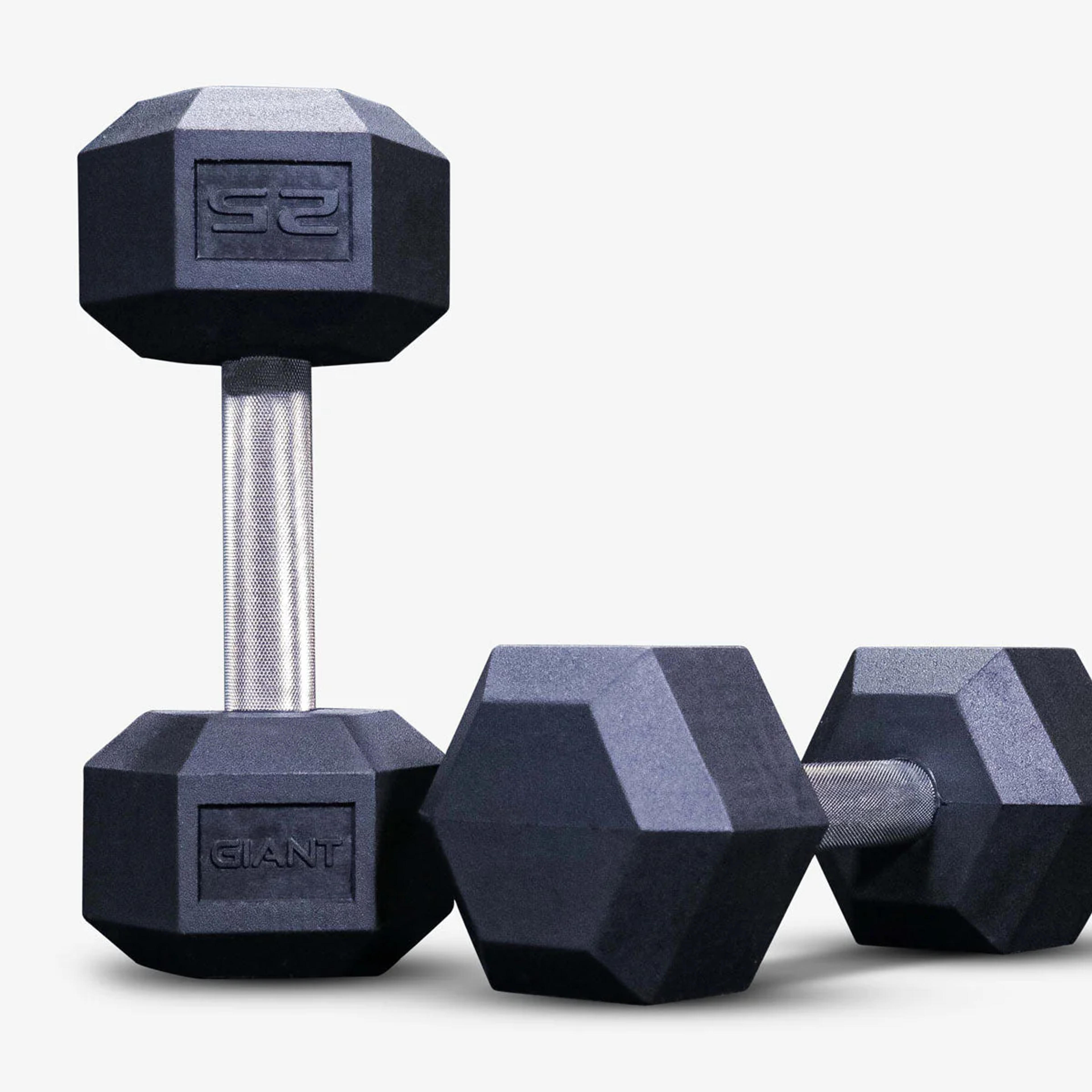 GIANT Rubber Hex Dumbbell Pairs - Straight – Giant Lifting