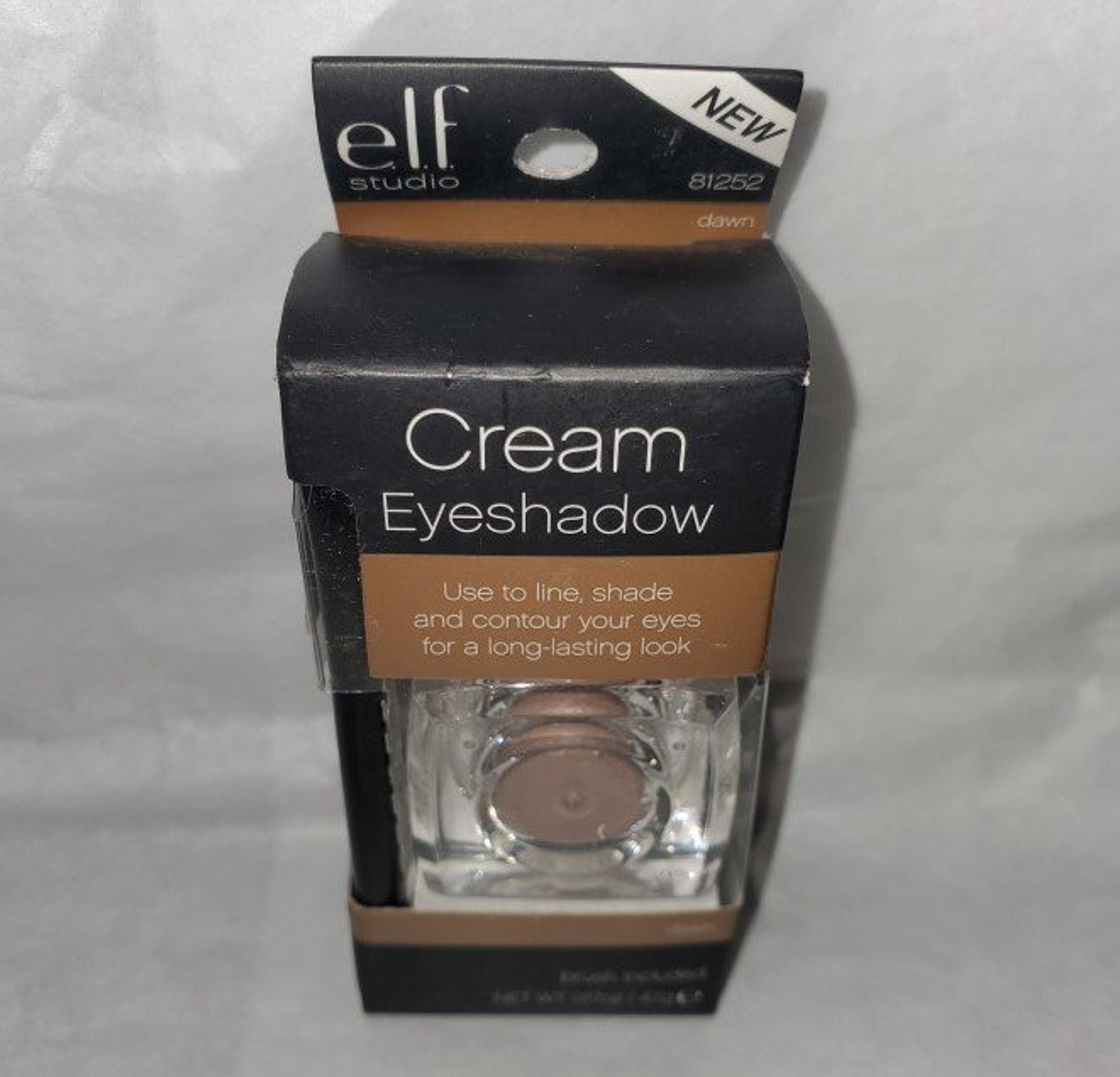 elf cream eyeshadow 81252 Dawn taupey kit w brush