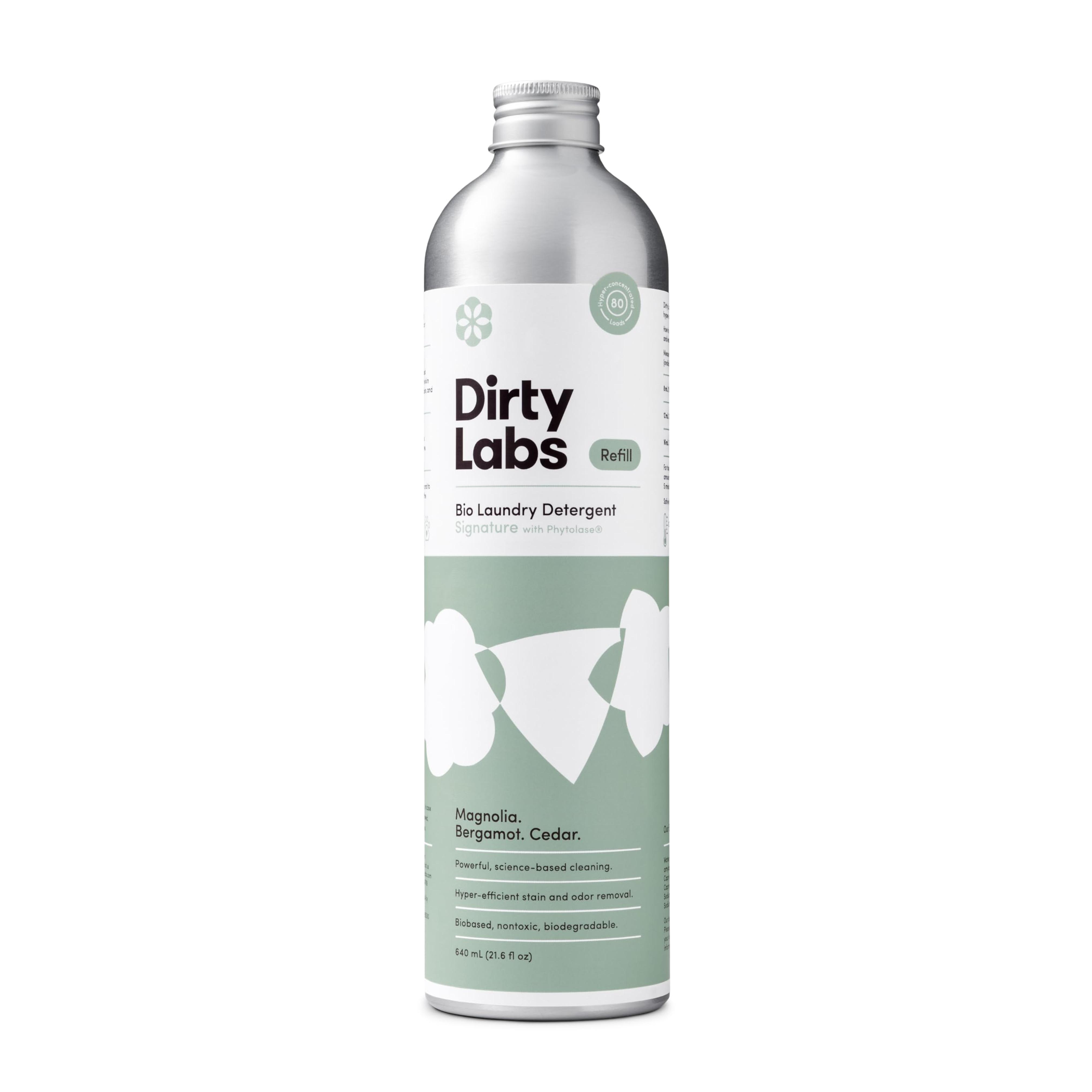 Amazon.com: Dirty Labs | Signature Scent Bio-Liquid Laundry Detergent 80 Loads (21.6 fl oz) Hyper-Concentrated High Efficiency & Standard Machine Washing Nontoxic, Biodegradable Stain Odor Removal : Health & Household