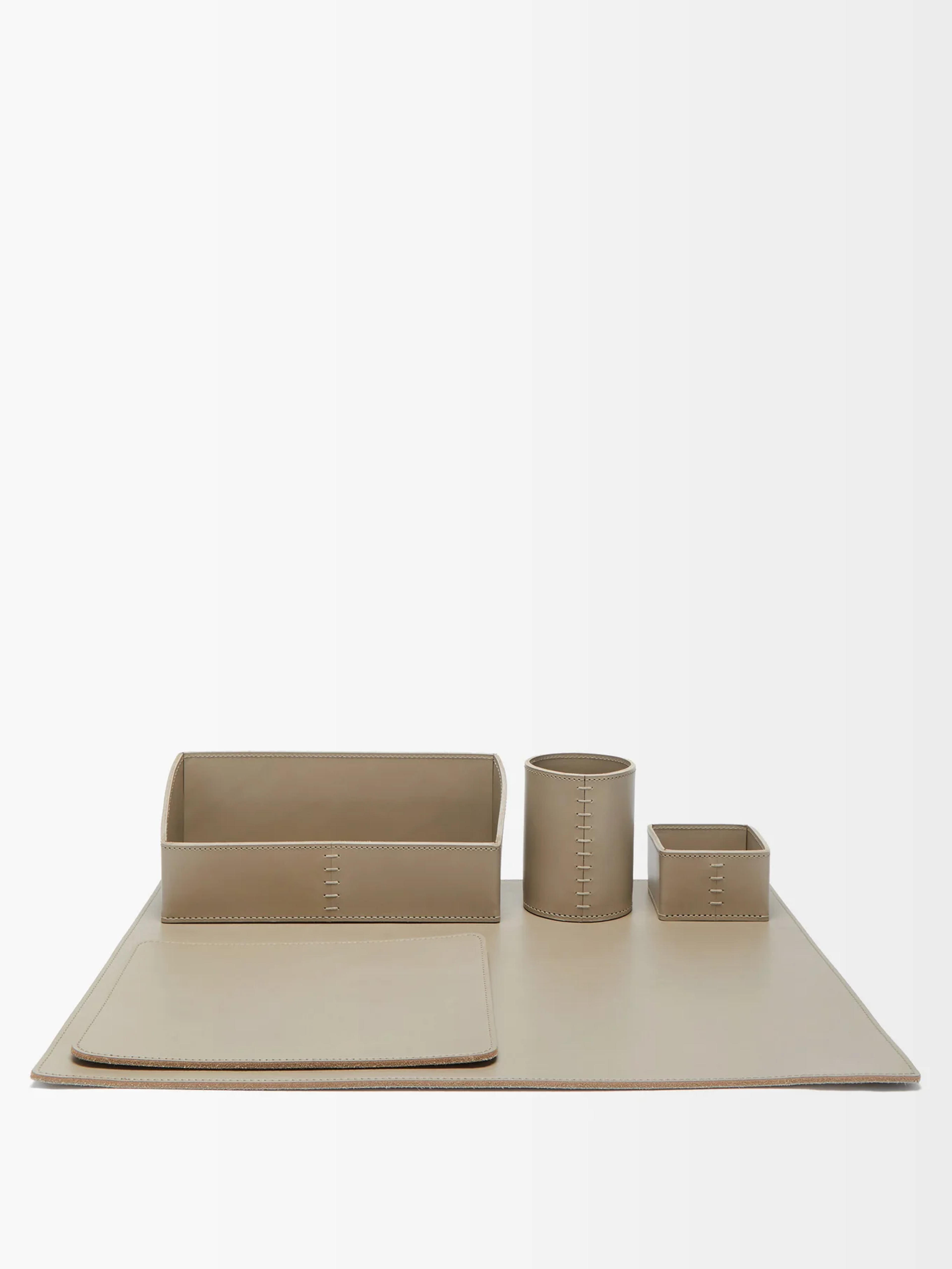 Neutral Todi leather desk set | Rabitti 1969 | MATCHESFASHION US