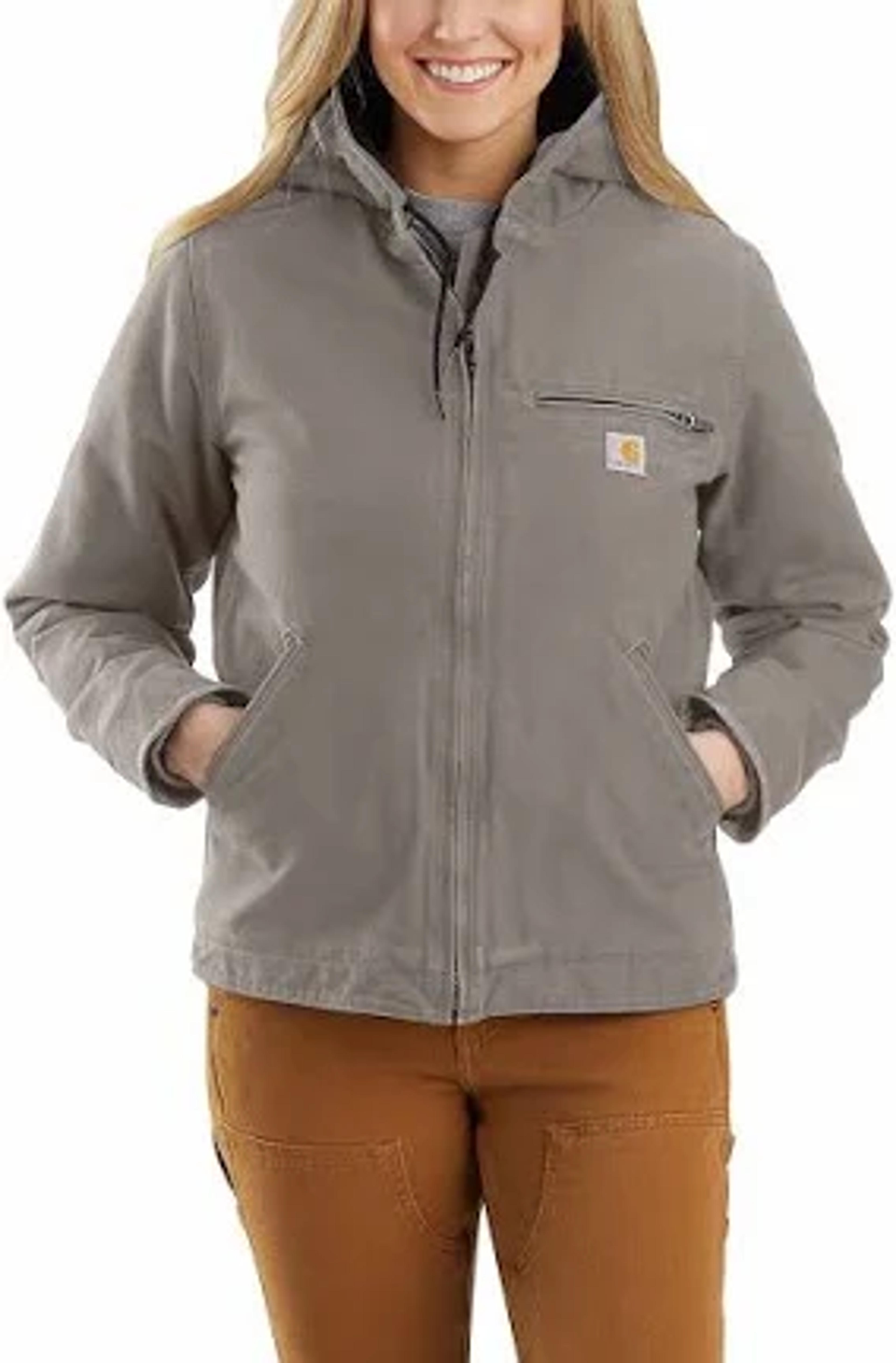 Women's Loose Fit Washed Duck Sherpa Lined Jacket - 3 Warmest Rating | Gift Guides | Carhartt