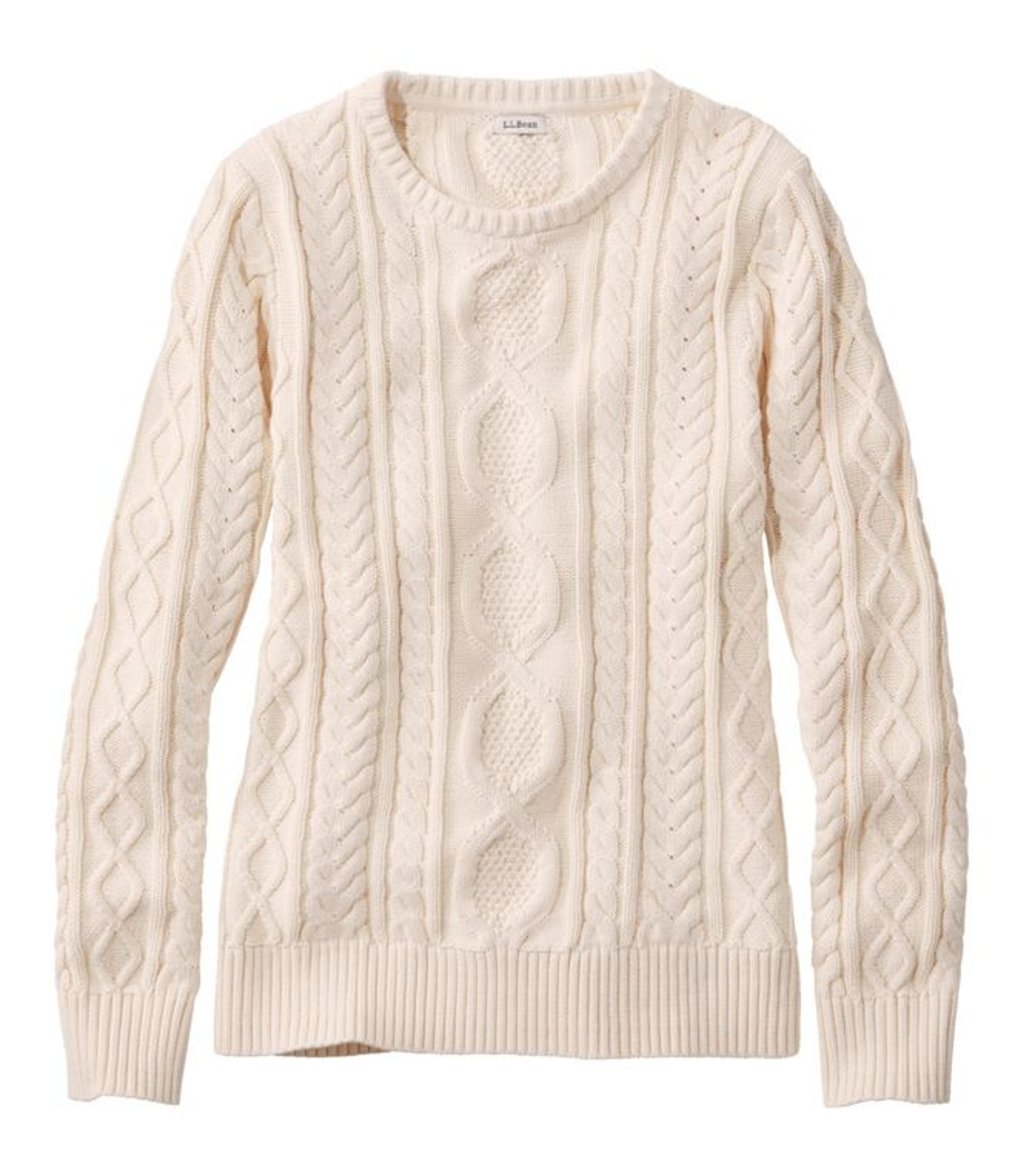 Women's Bean's Heritage Soft Cotton Fisherman Sweater, Crewneck | Sweaters at L.L.Bean