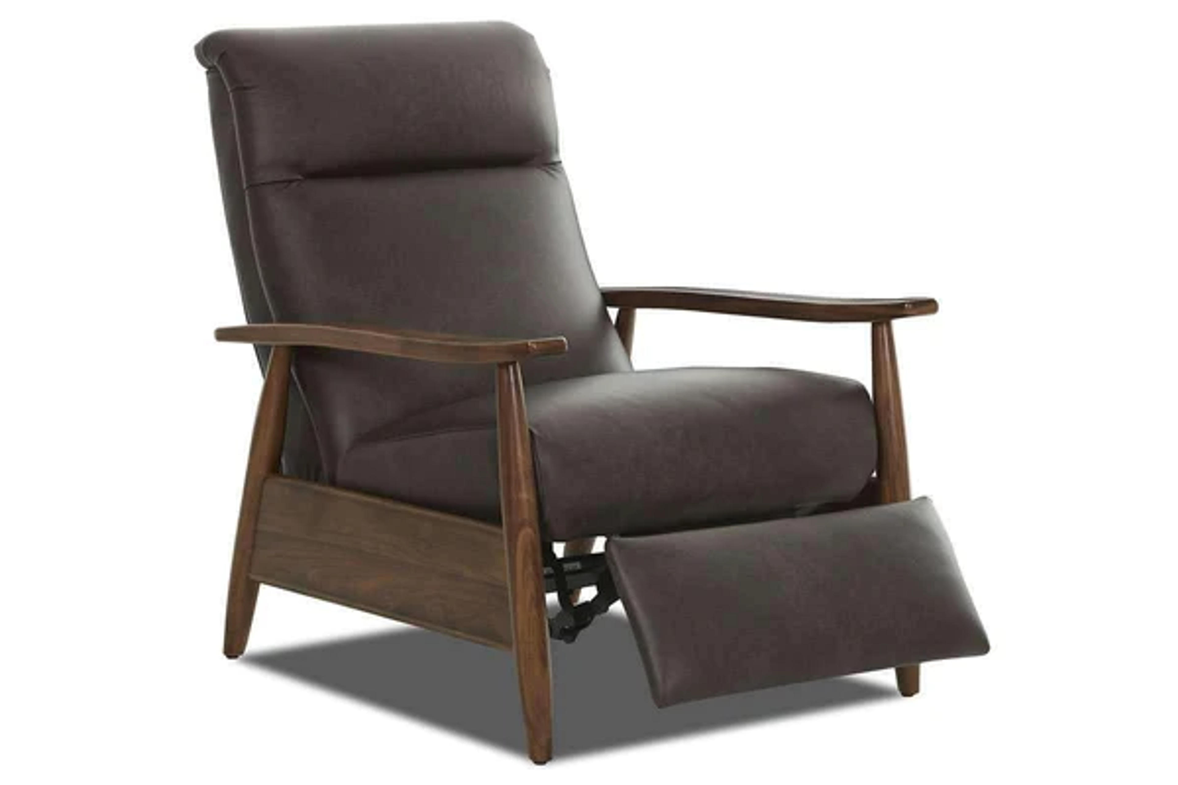 Peter Mid-Century Modern Leather Recliner Chair - Club Furniture