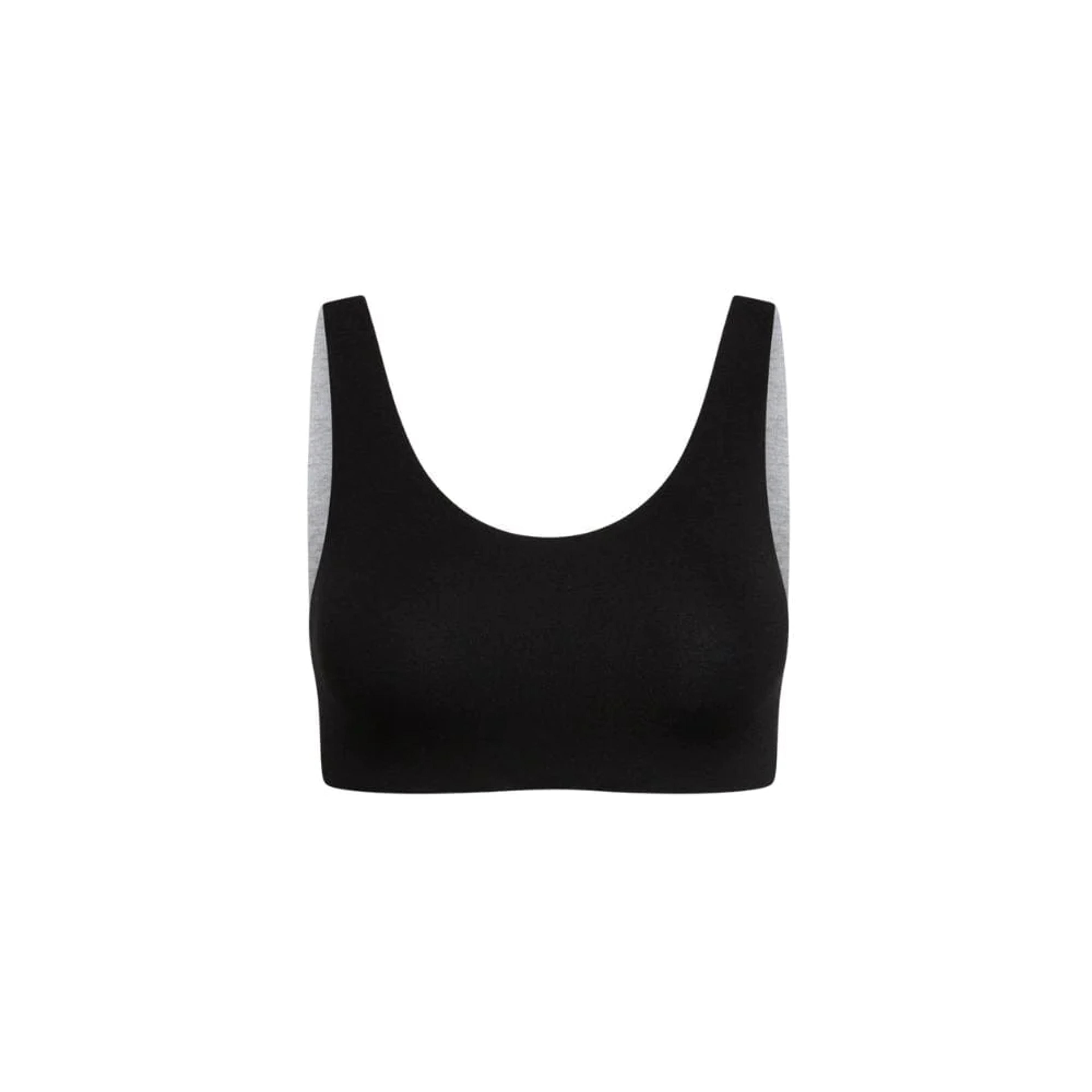 Aster Organic Tank Bra - Black-Grey / 18