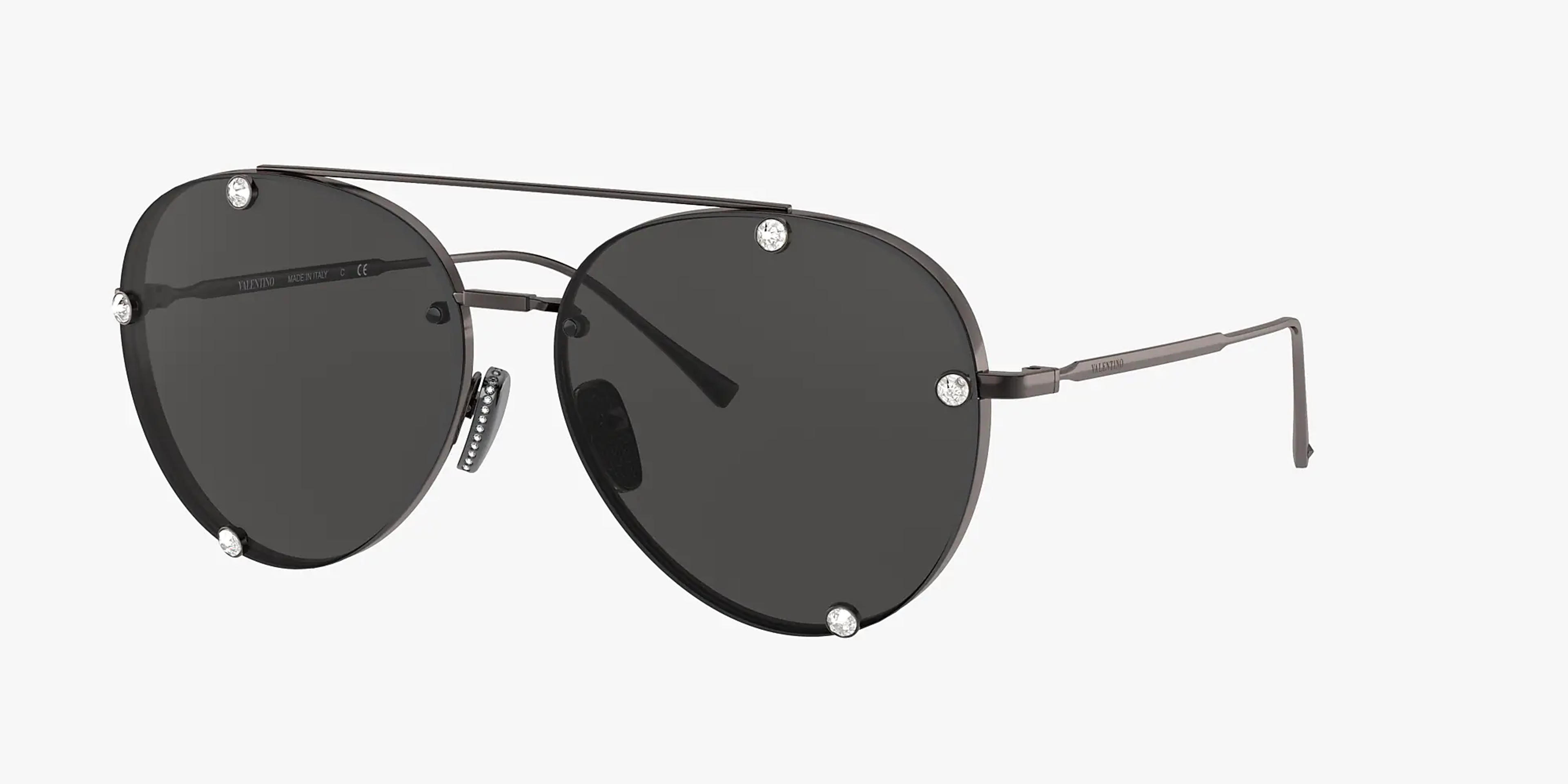 Valentino VA2045 59 Smoke & Rutenium Sunglasses | Sunglass Hut USA