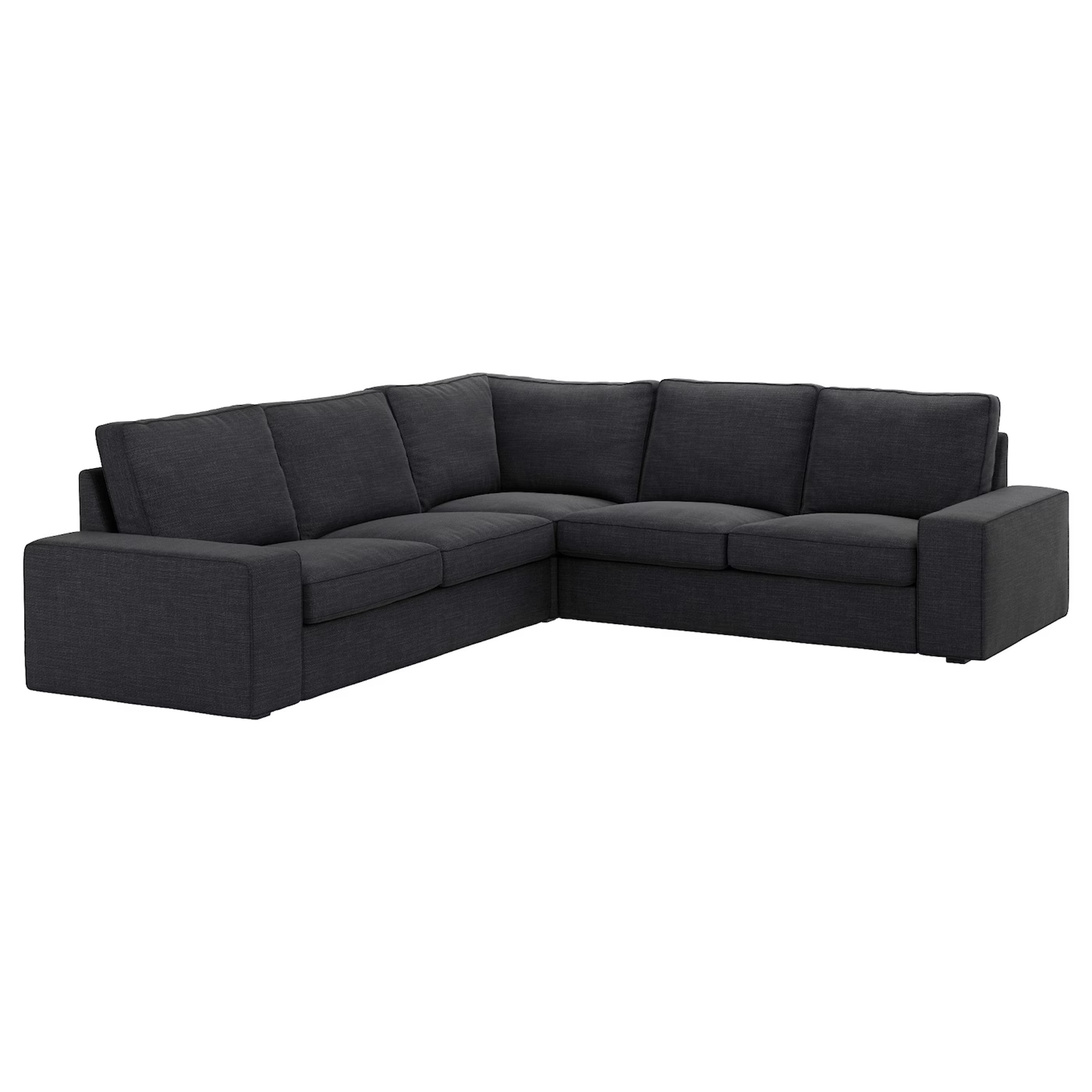 KIVIK Sectional, 4-seat corner, Hillared anthracite