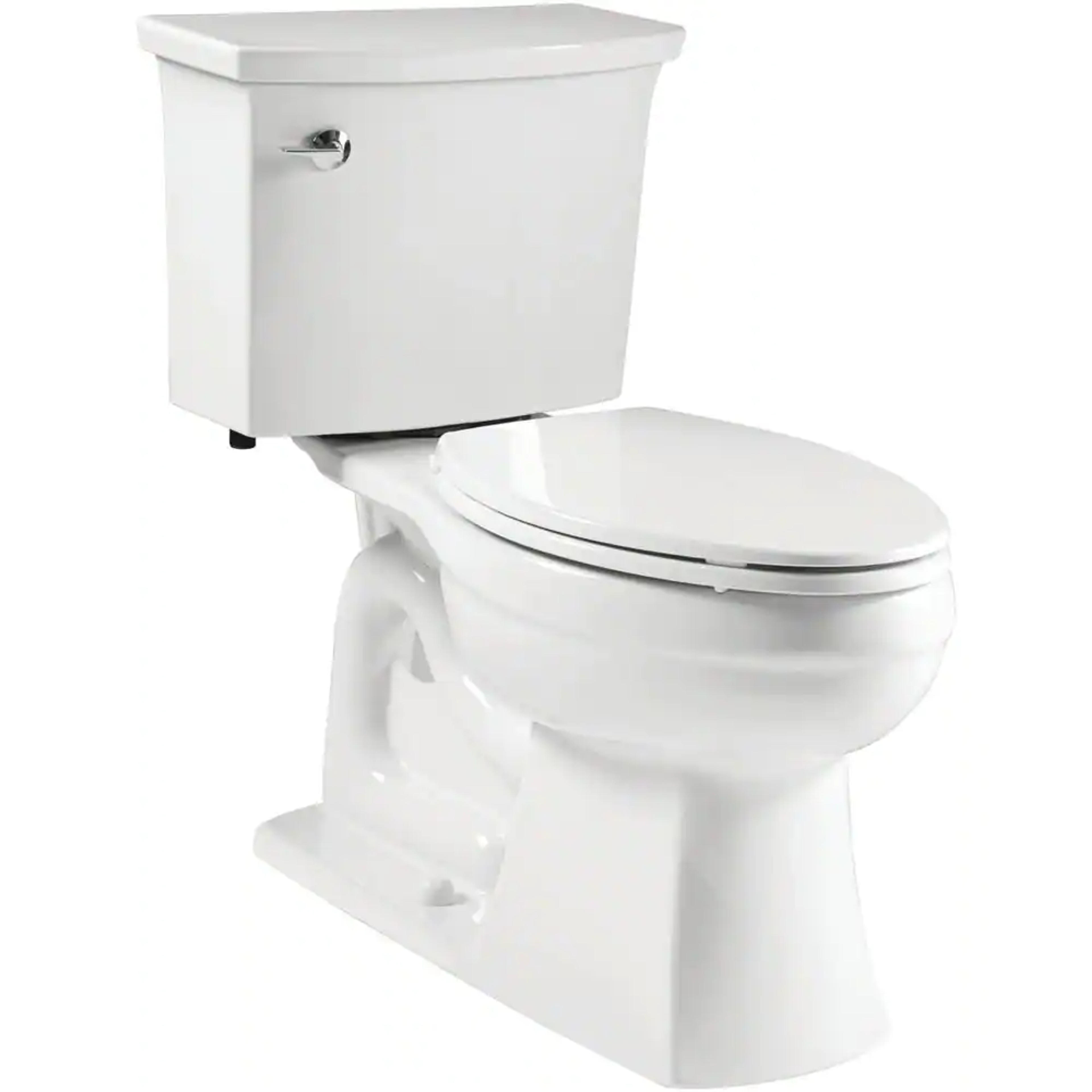 KOHLER Elmbrook The Complete Solution 2-Piece 1.28 GPF Single Flush Elongated Toilet in White with Quiet-Close Seat Included K-21285-0 - The Home Depot