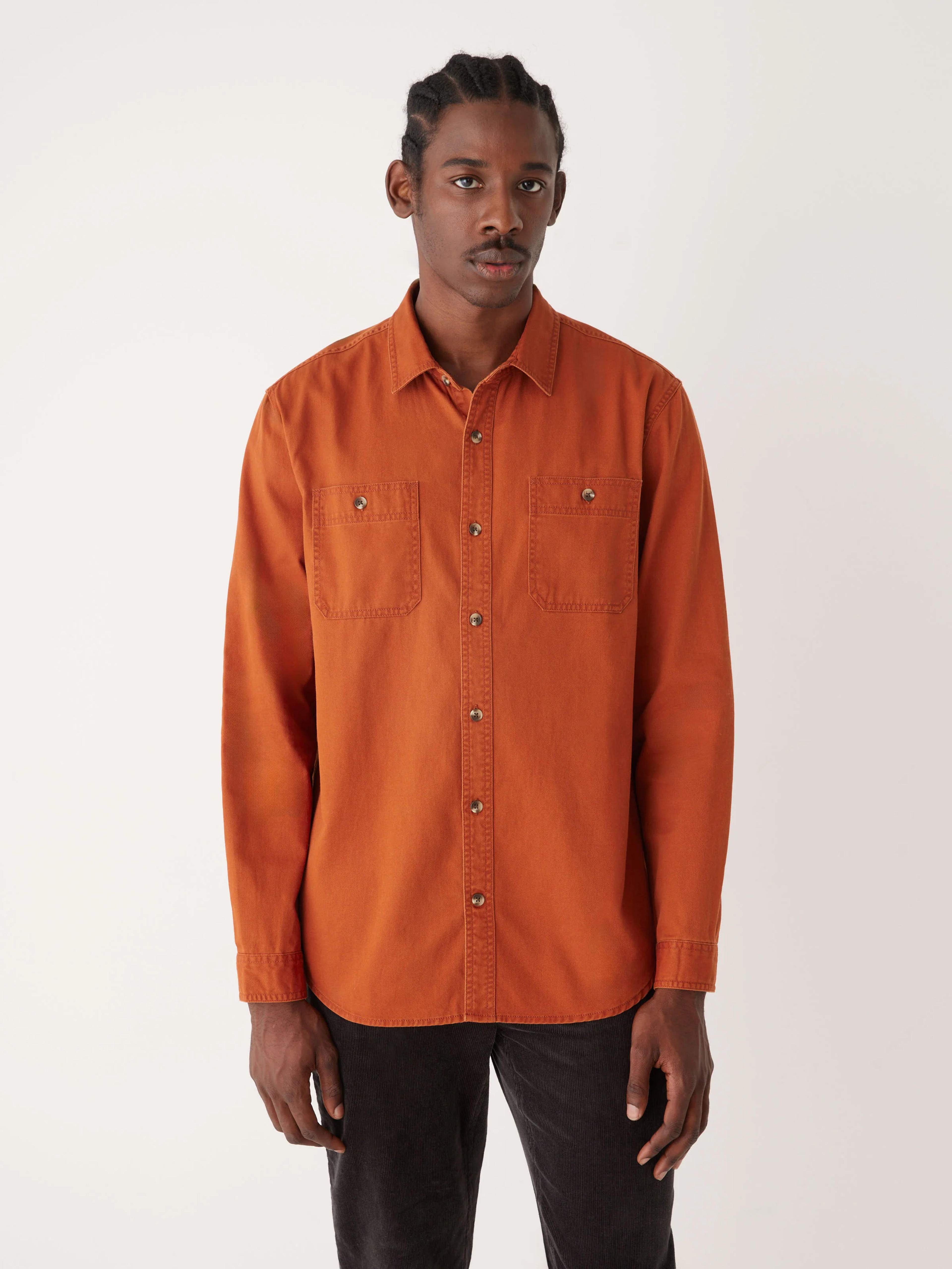 The Washed Worker Shirt in Paprika – Frank And Oak USA