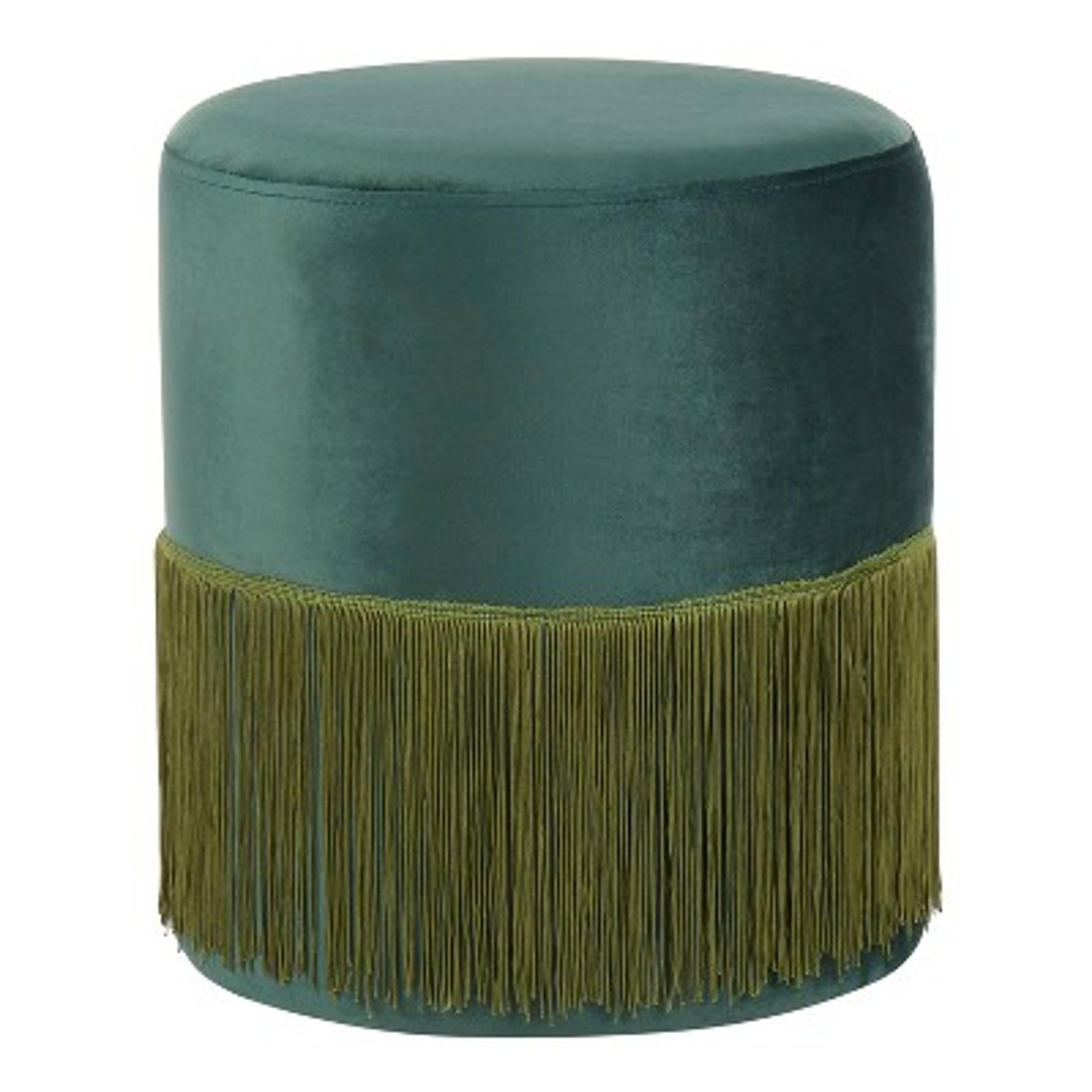 Fringe Contemporary Ottoman Emerald Green - Lumisource : Target