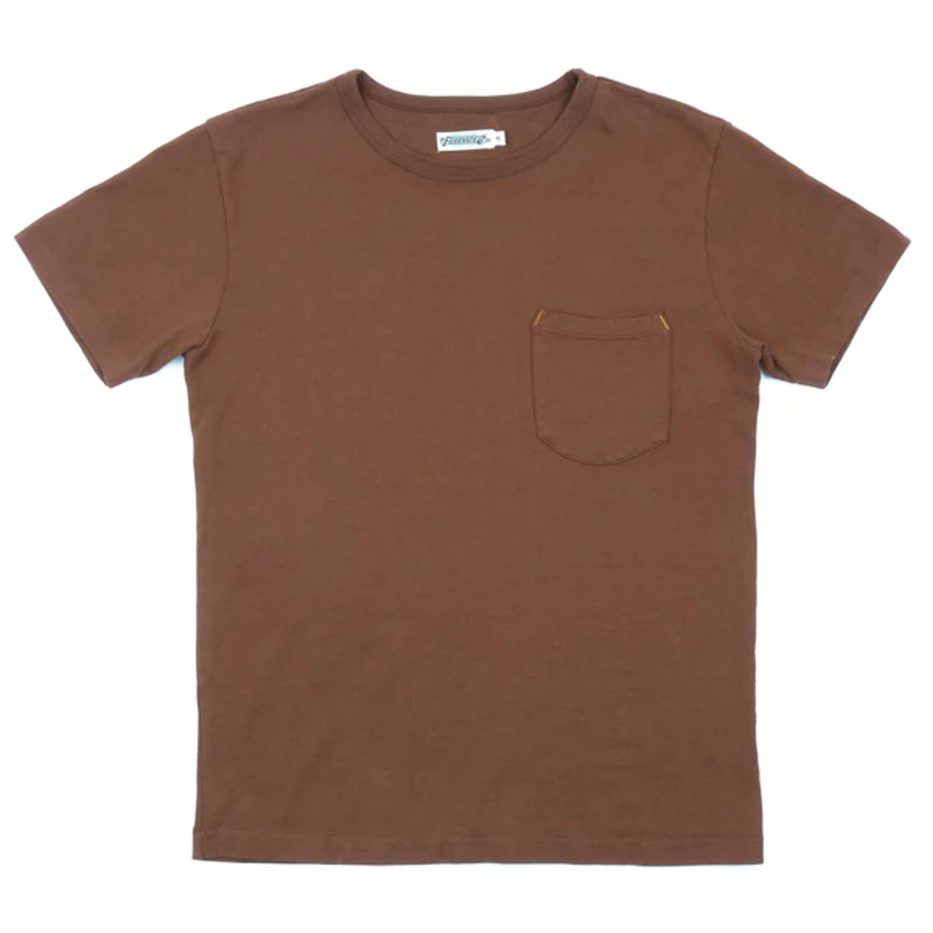 13 Ounce Pocket T-Shirt | Chocolate – Freenote Cloth