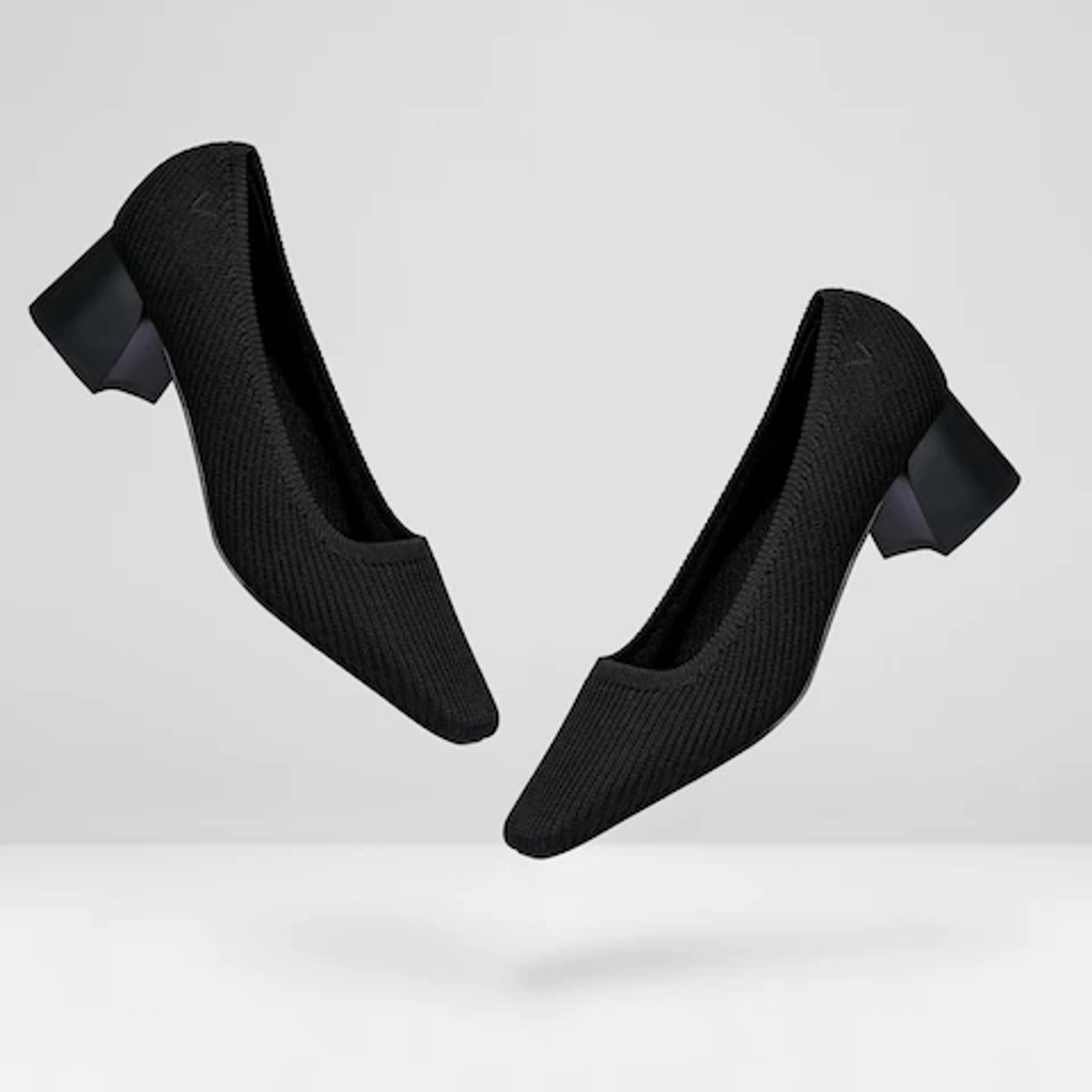 Melody Square-toe Heels in Solid Black | Women's Shoes | VIVAIA