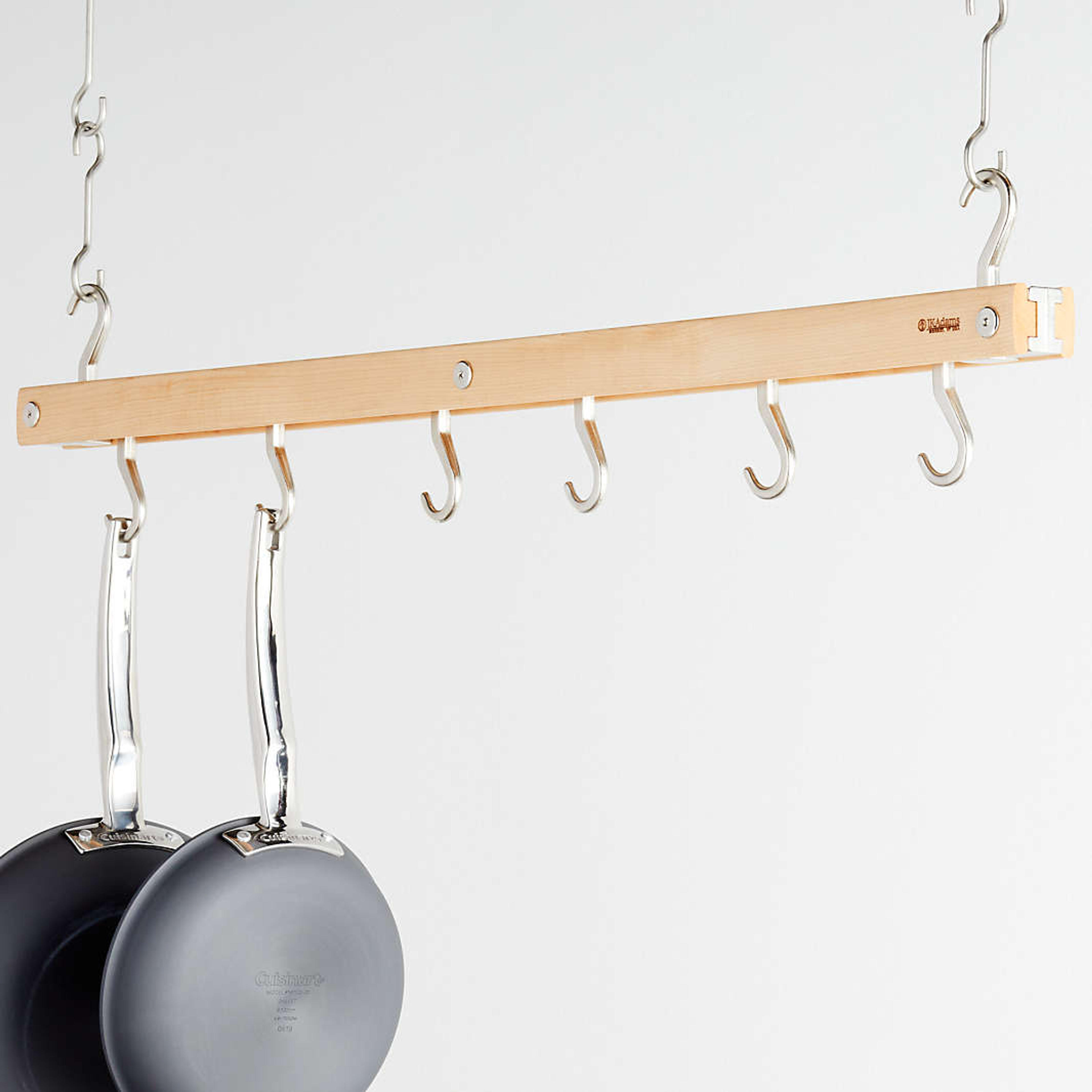 J.K. Adams 36" Maple Hanging Pot Rack + Reviews | Crate & Barrel