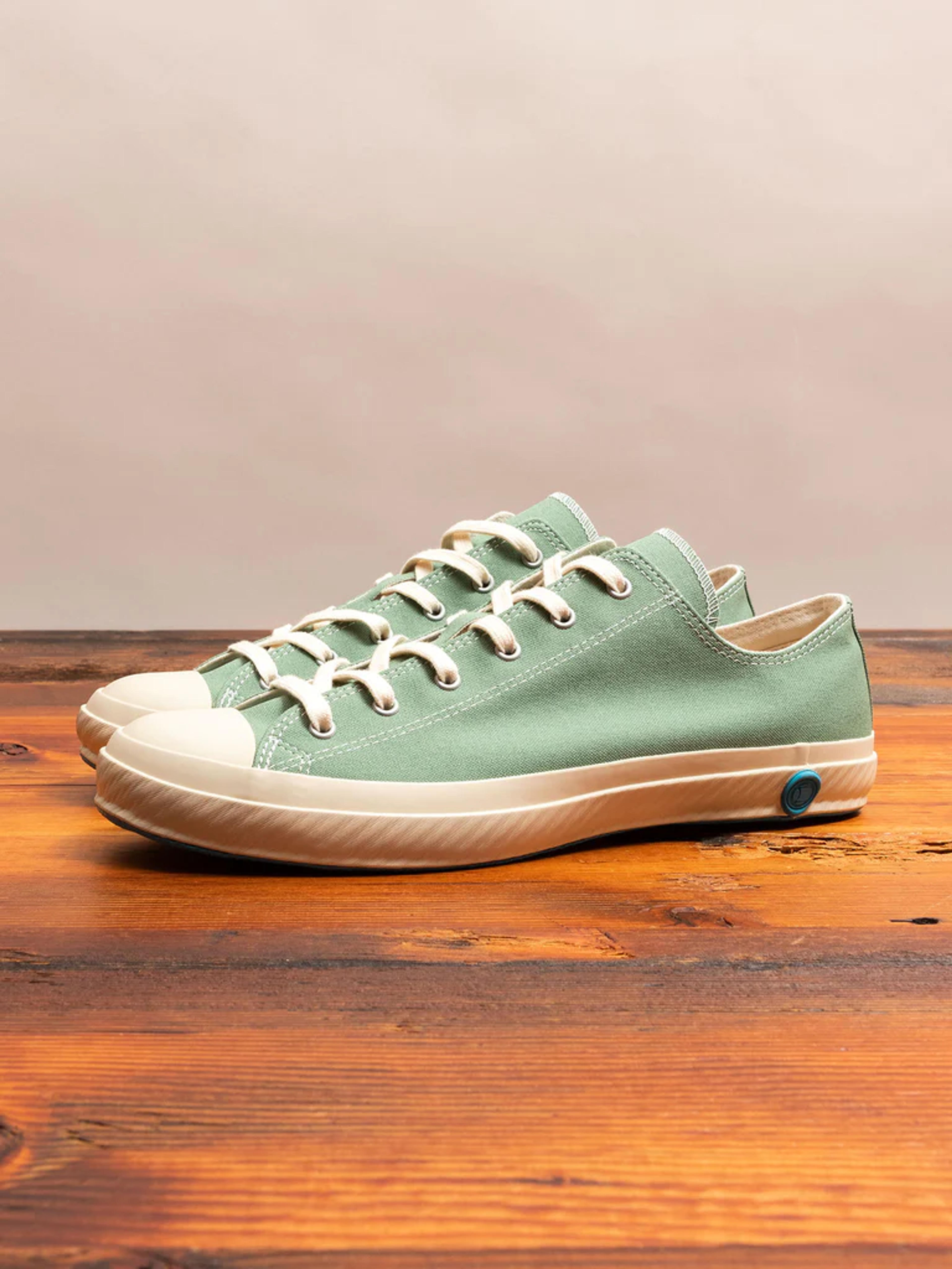 01JP Low Top Sneaker in Green – Blue Owl Workshop