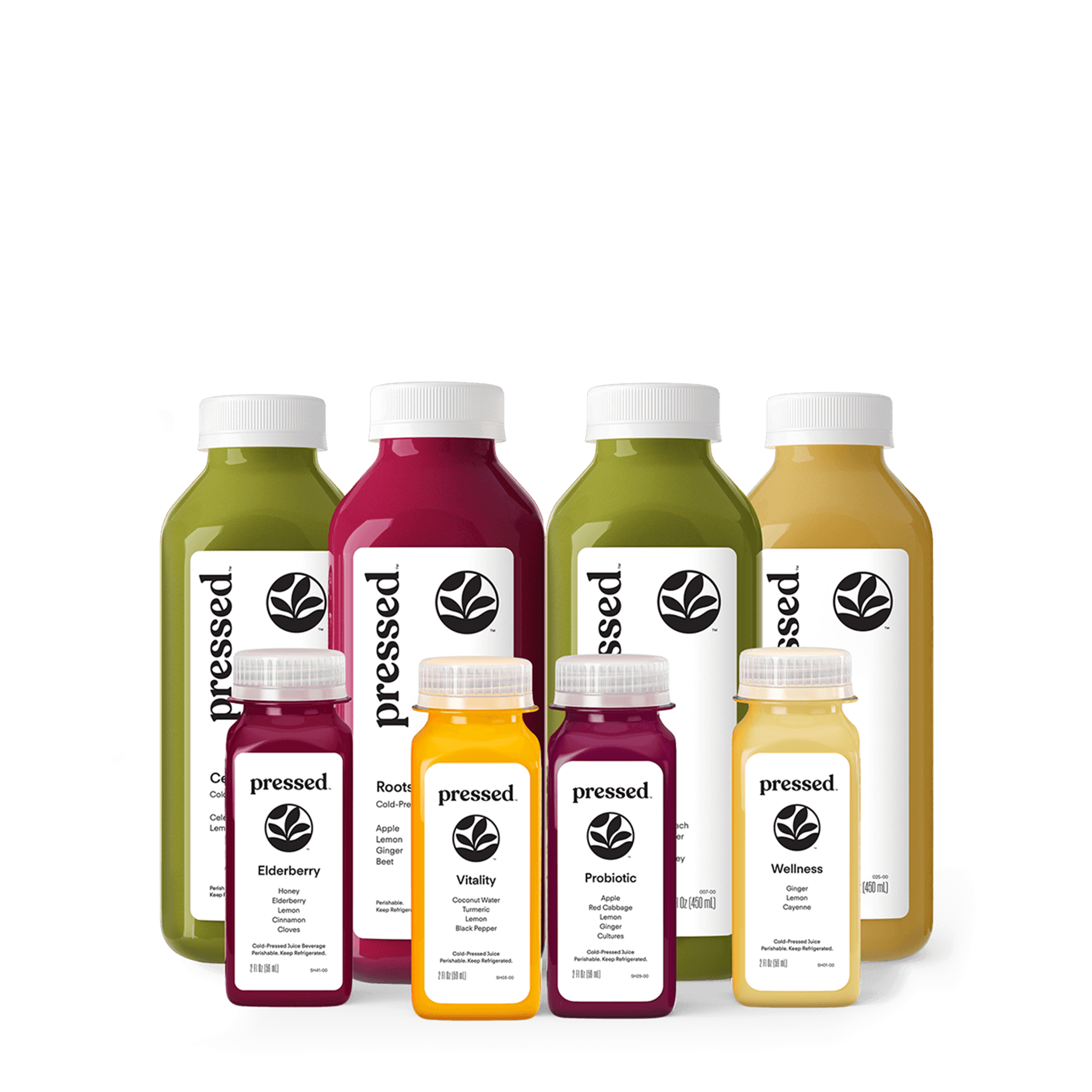 20-Cold-Pressed Juice + 24-Wellness Shot Bestseller Bundle | Pressed™