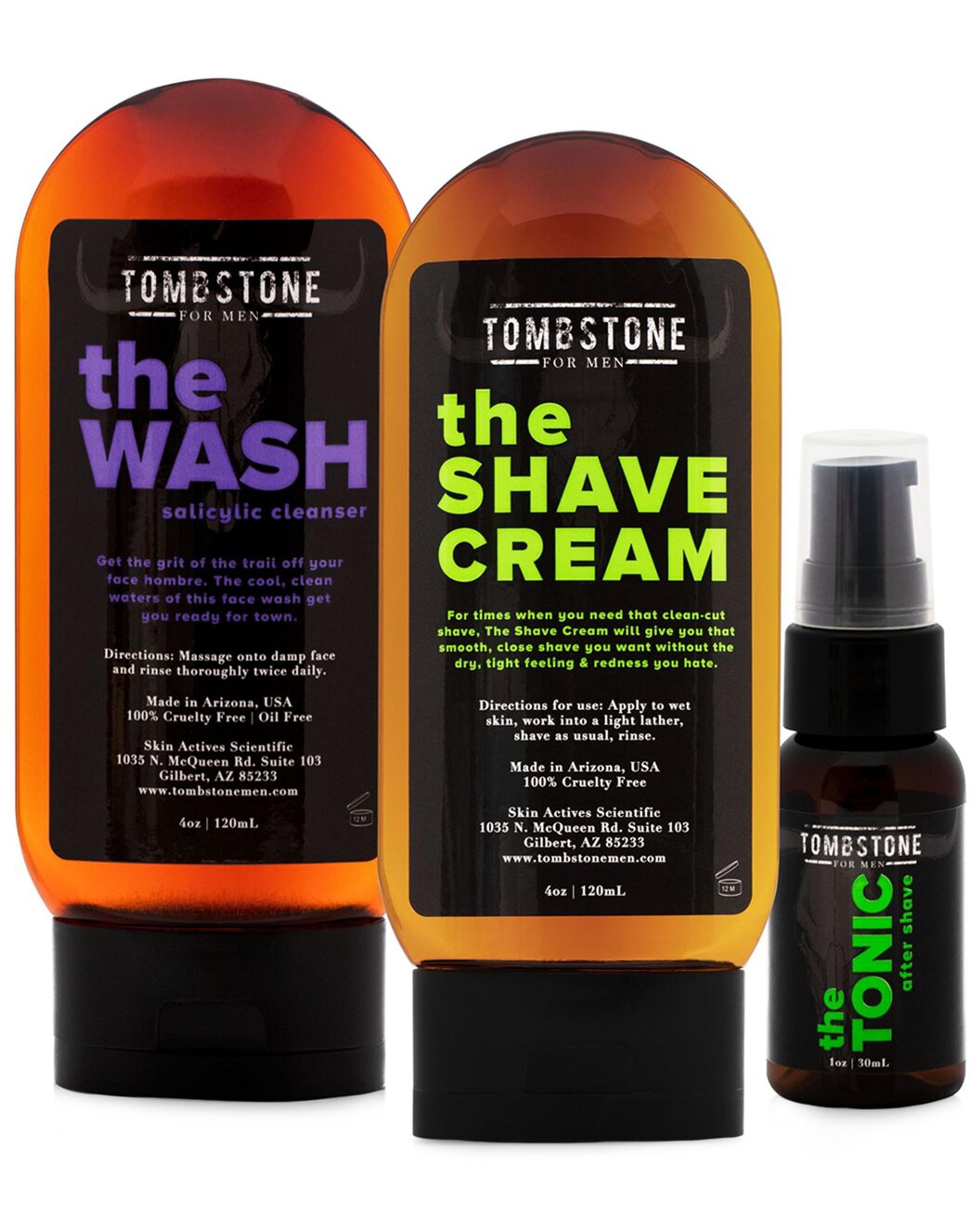 Tombstone for Men The Supreme Beard Care Kit - The Wash, The Shave Cream, & The Tonic / Gilt