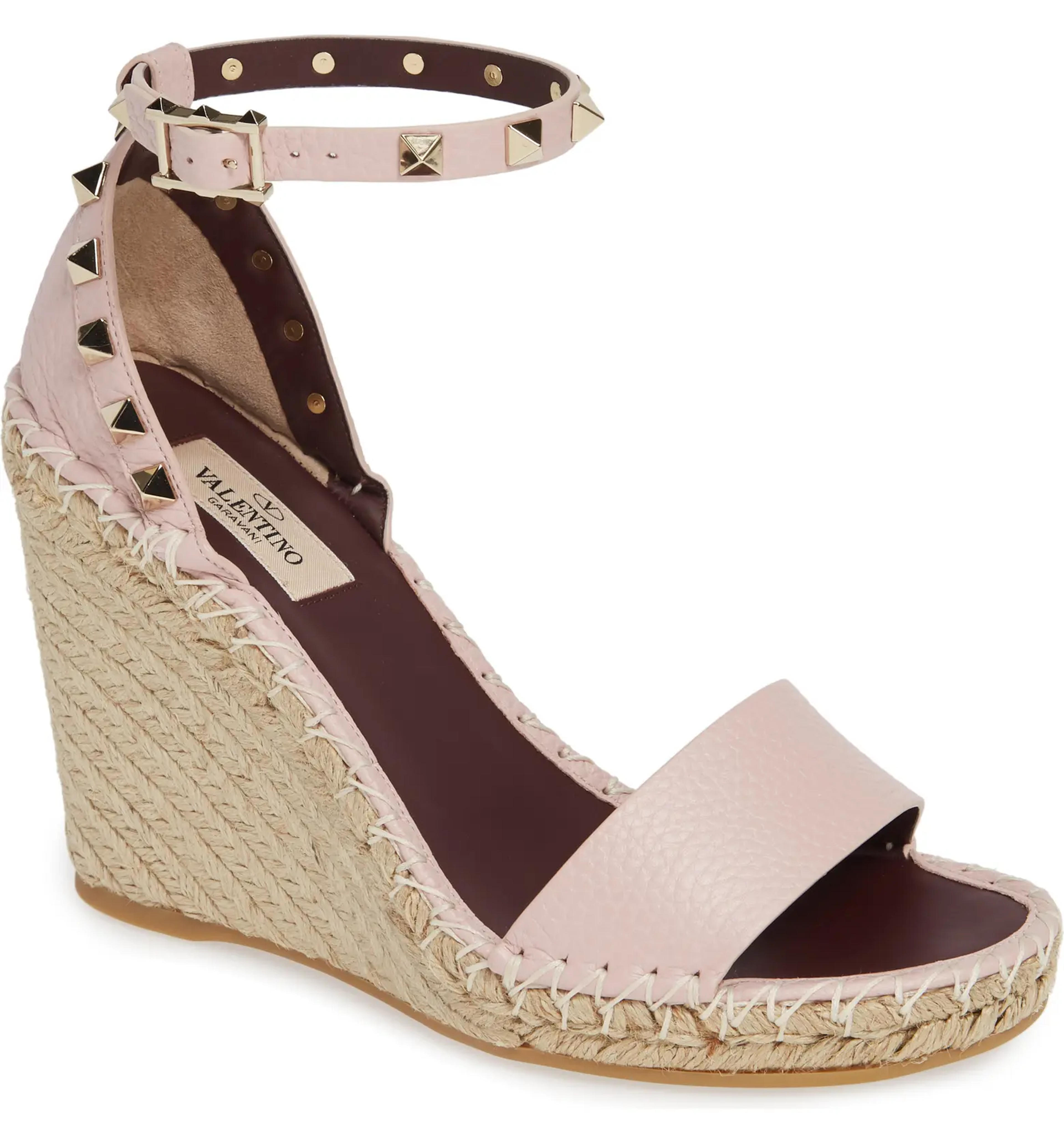 Valentino Garavani Rockstud Espadrille Wedge 