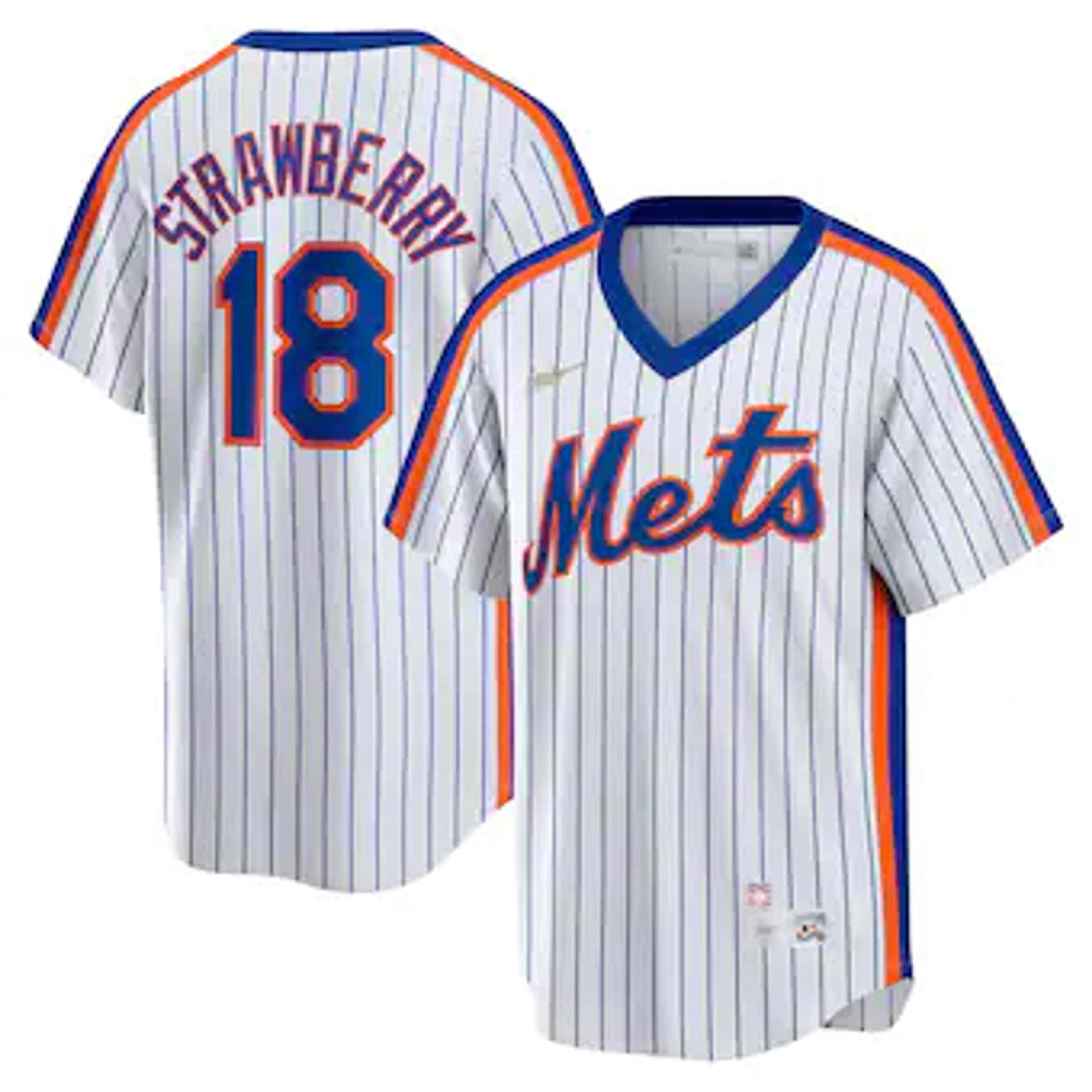 Men's New York Mets Darryl Strawberry Nike White Home Cooperstown Collection Player Jersey