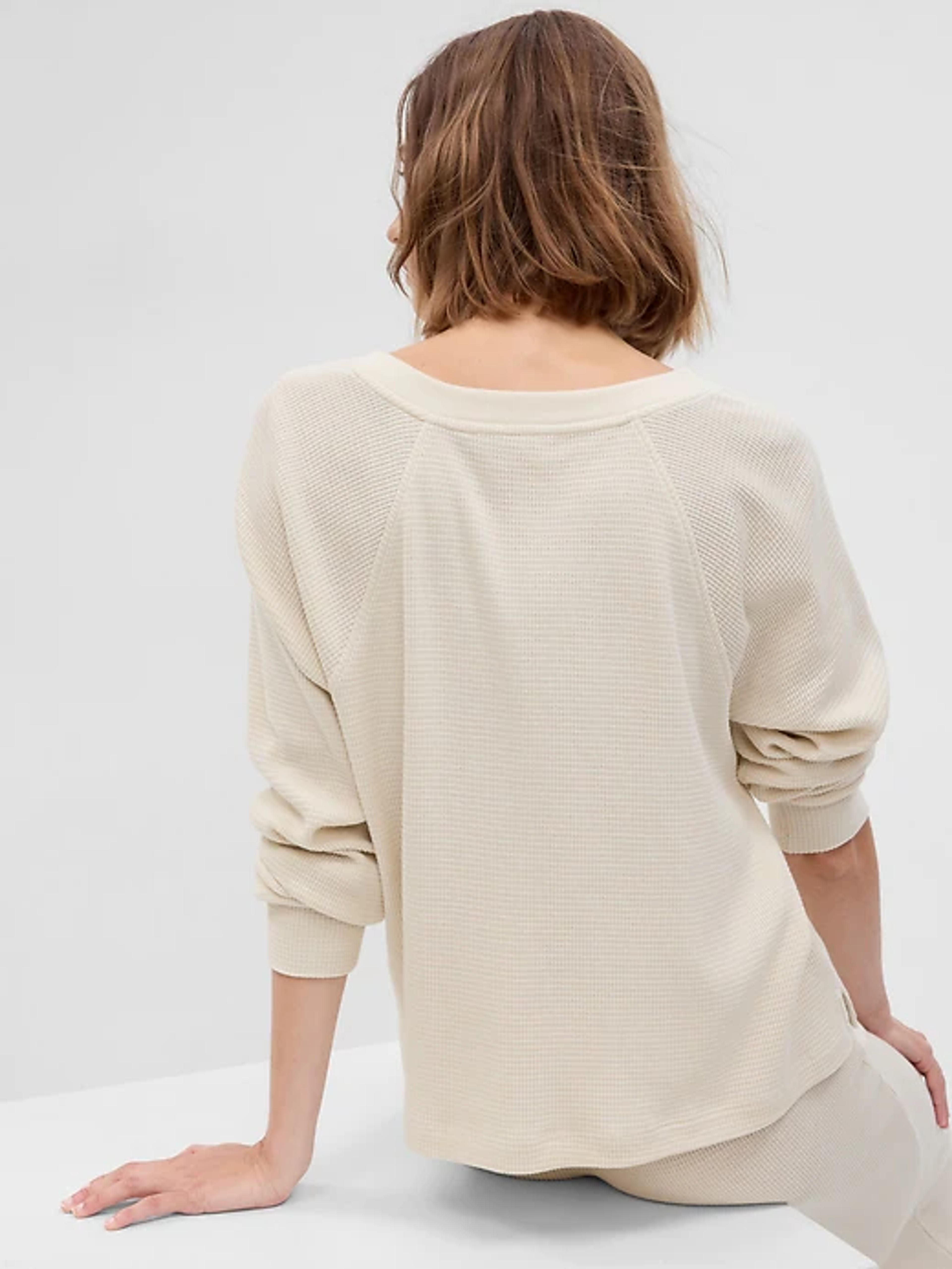 Waffle Split-Neck PJ Top | Gap