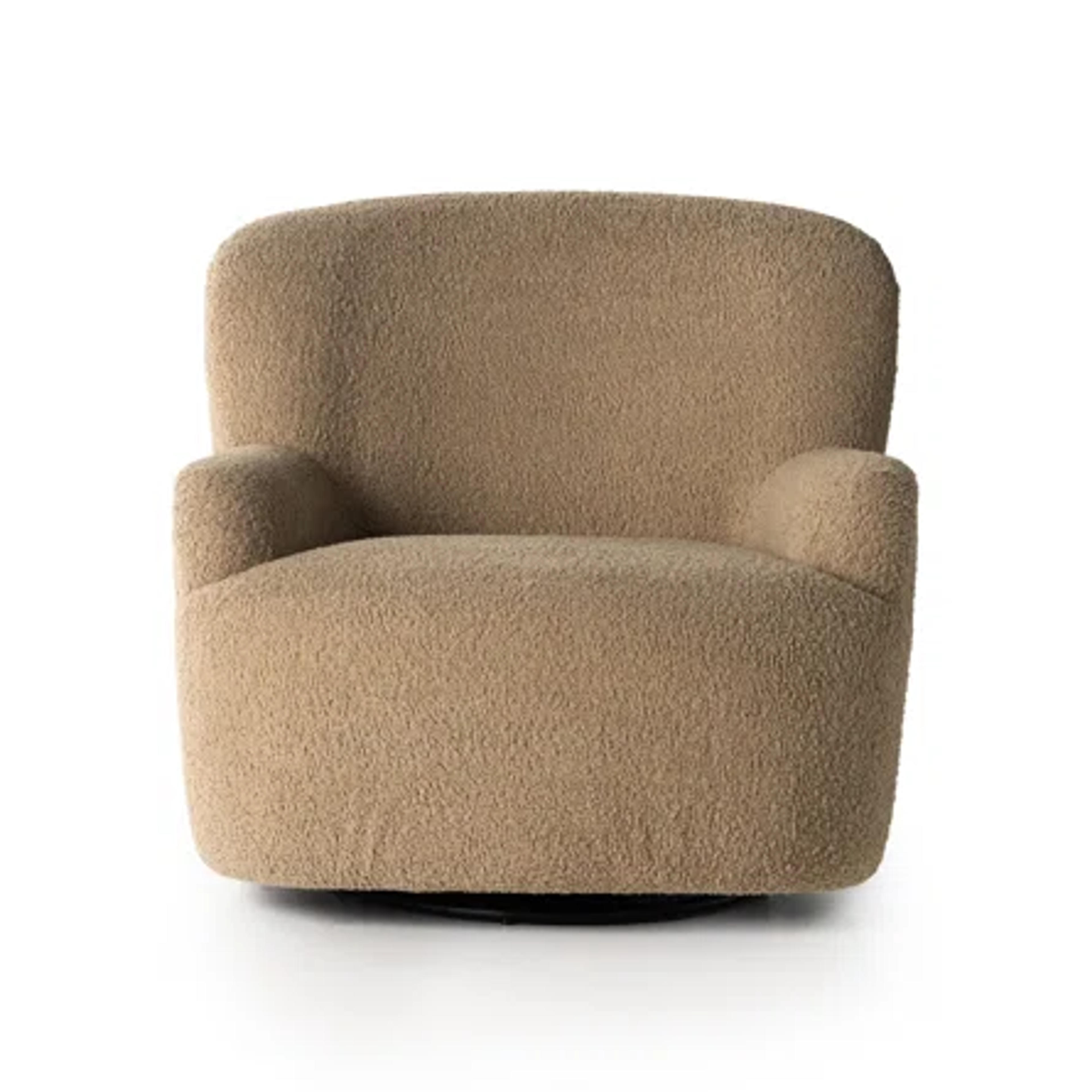 Birch Lane™ Norwood Kadon Swivel Chair - Sheepskin Camel | Perigold