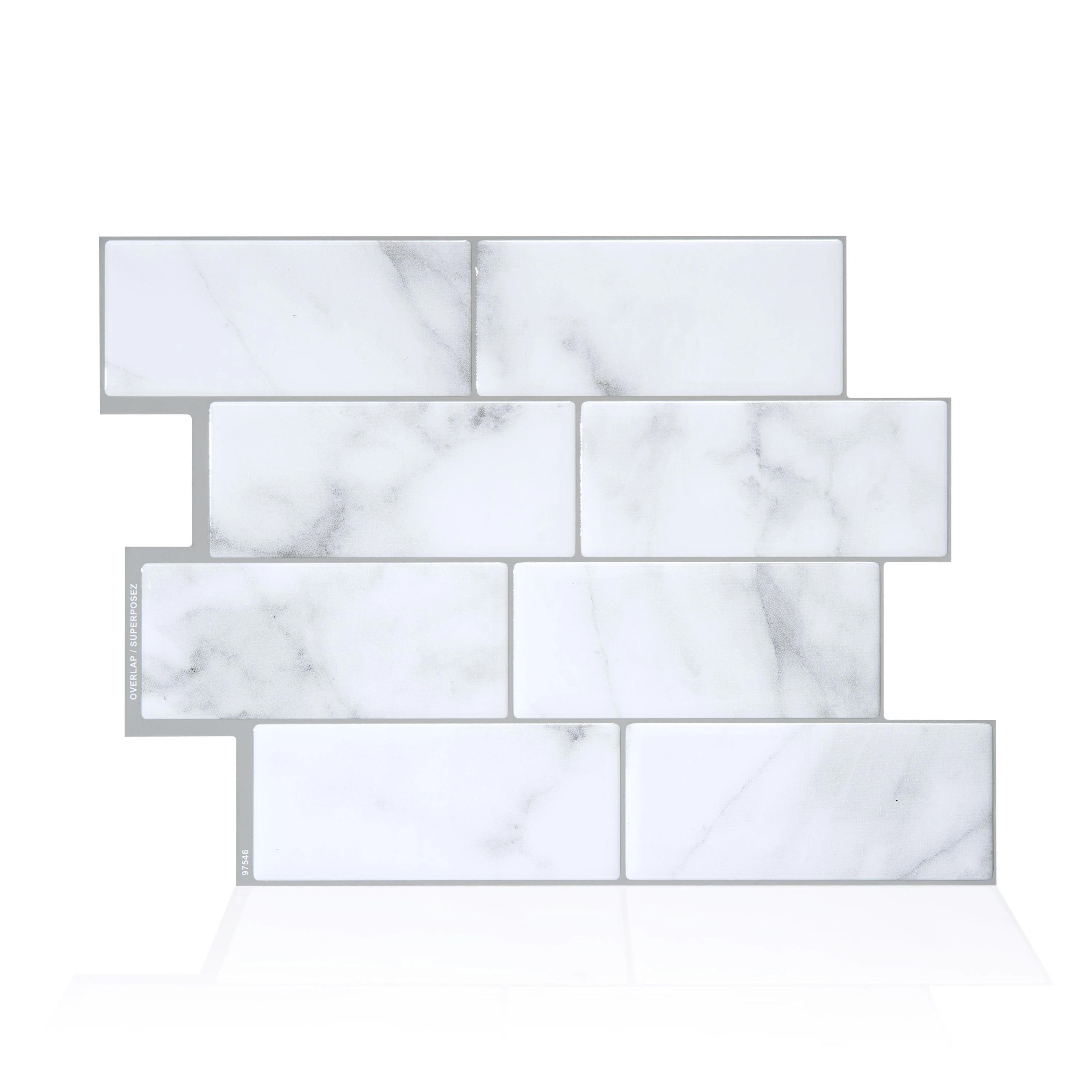 Smart Tiles Metro Carrera Subway Peel and Stick Backsplash Tile SM1080