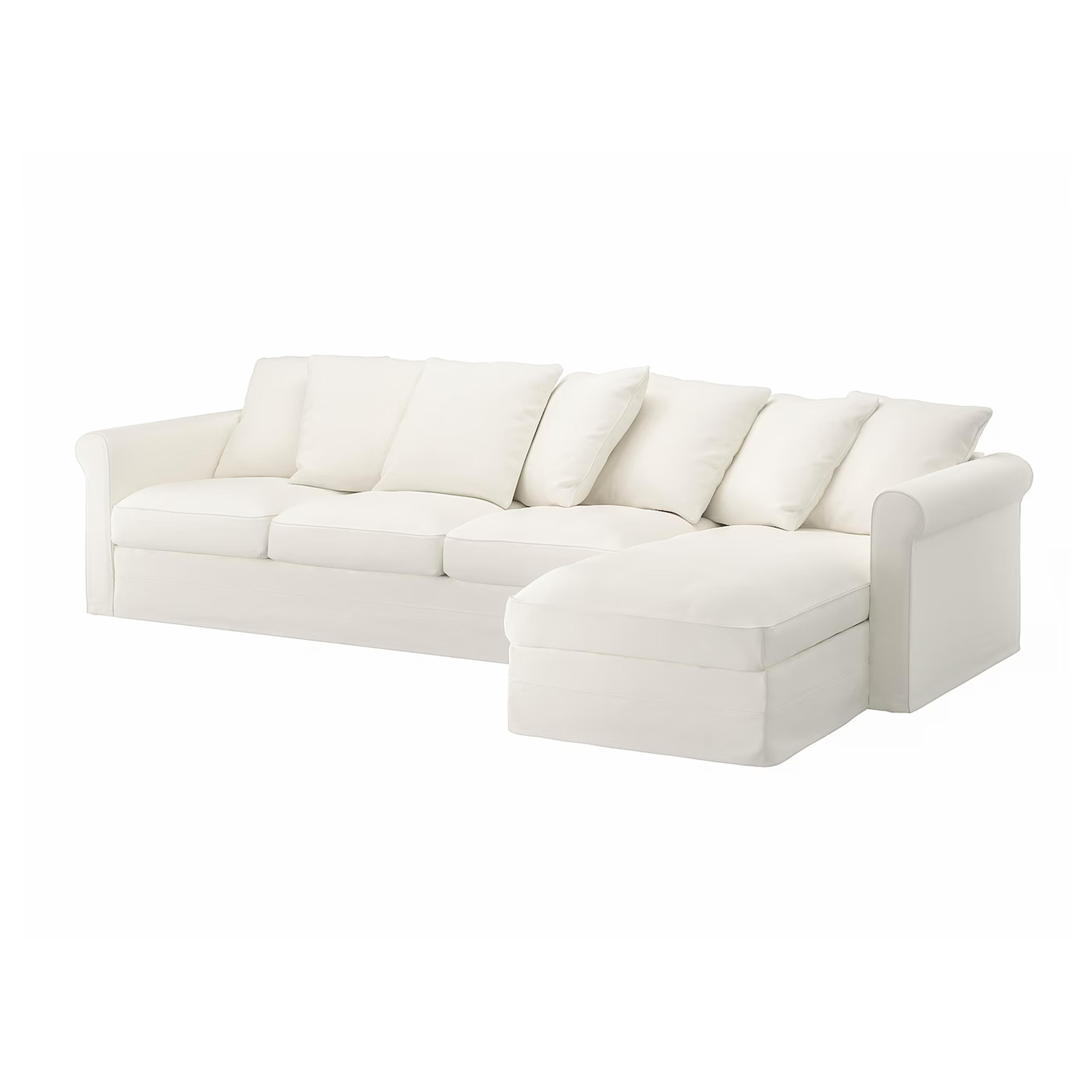 HÄRLANDA - sectional, 4-seat, with chaise/Inseros white
