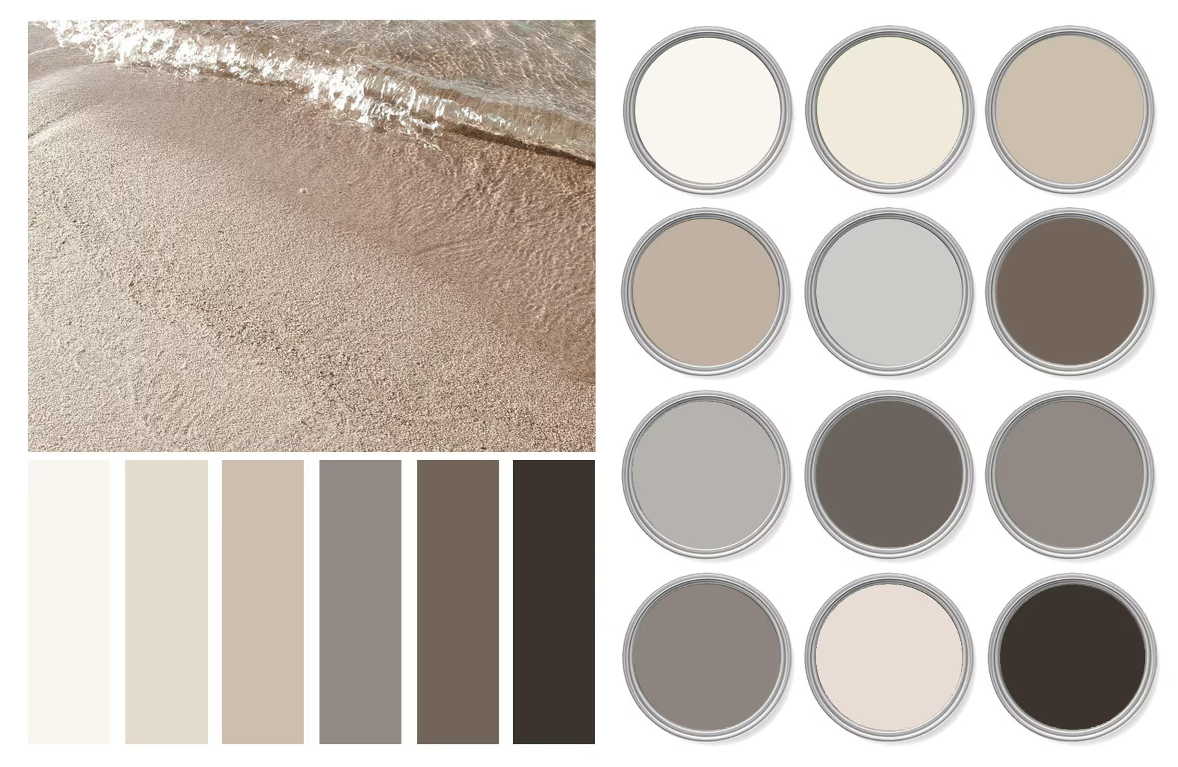 Neutral Prepackaged Paint Palette Home Color Palette Home - Etsy