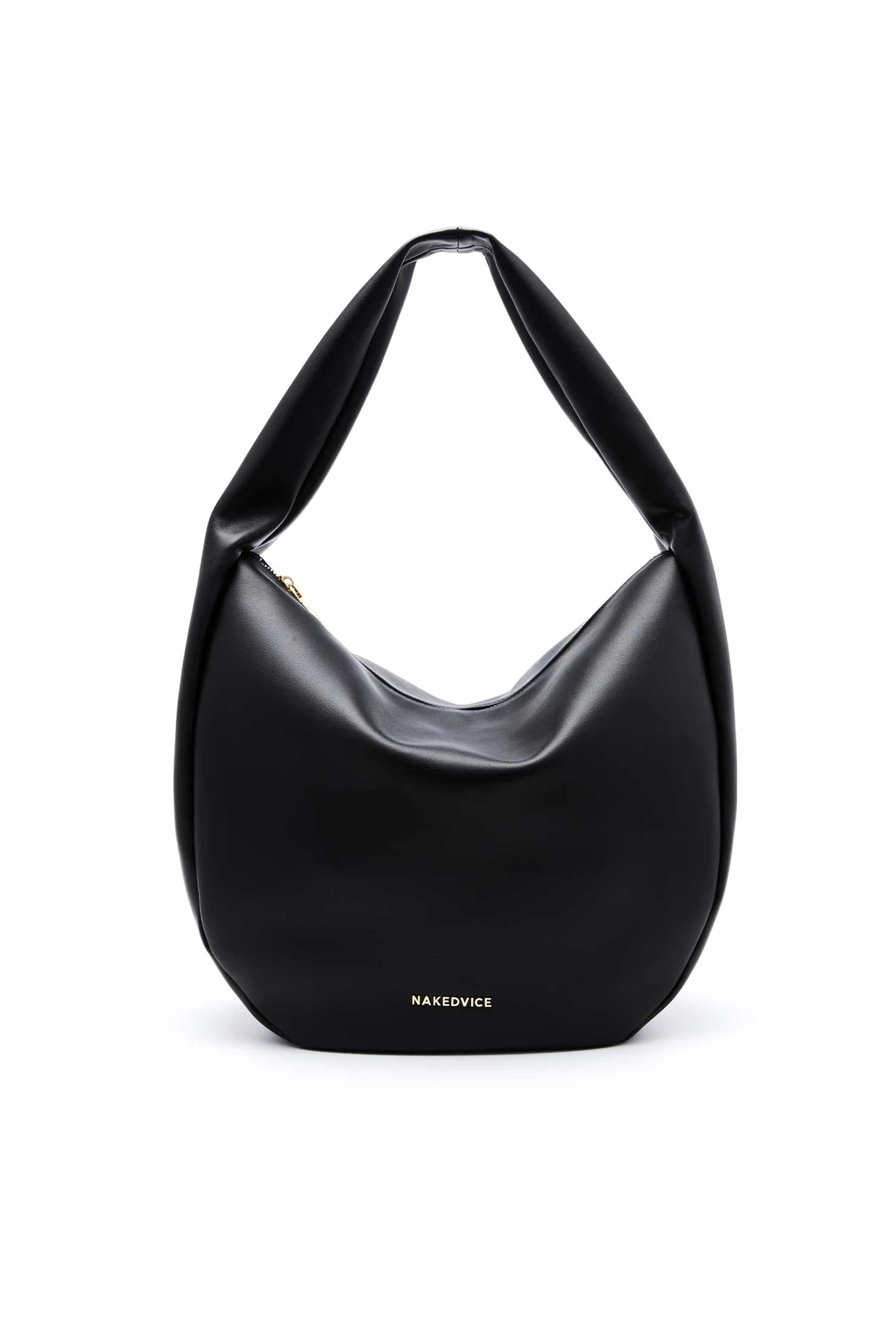 The Zoe | Black Leather Tote Bag | Nakedvice