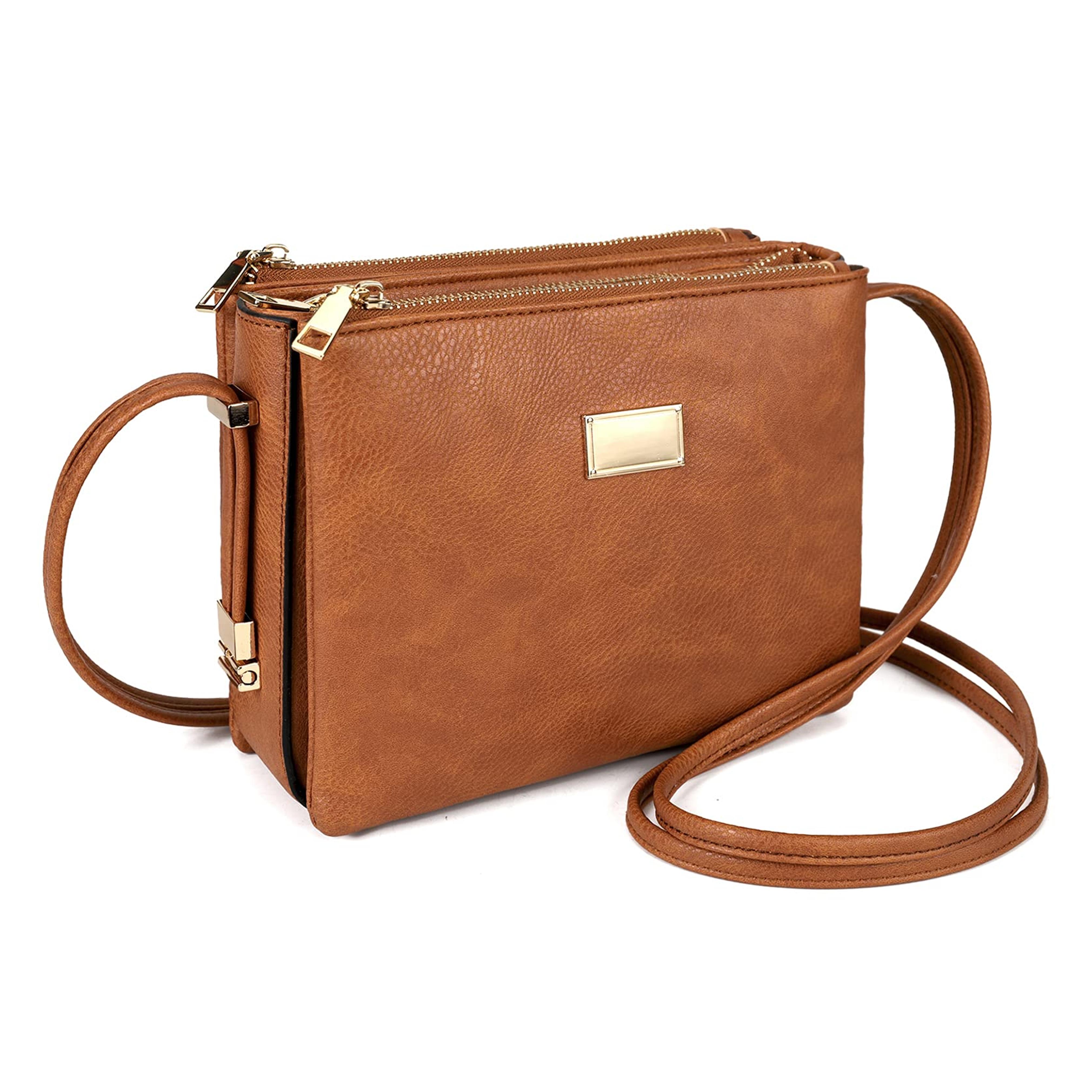 Crossbody Bags for Women Small Pu Leather Over the Shoulder Purses and Flap Cross Body Handbags with Multi Pockets