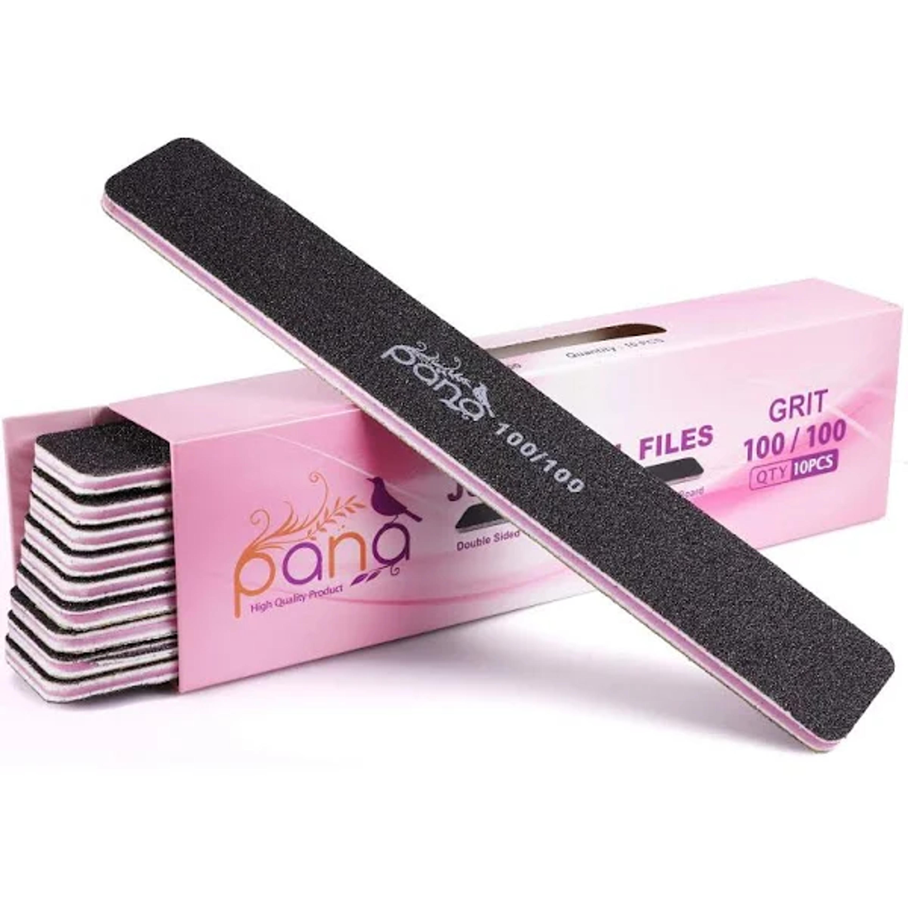 Pana Black Nail Files Jumbo Size Grit: 100 x 100, Pack of 50 Pieces USA Professional Emery Board Jumbo Size Nail Files | Google Shopping