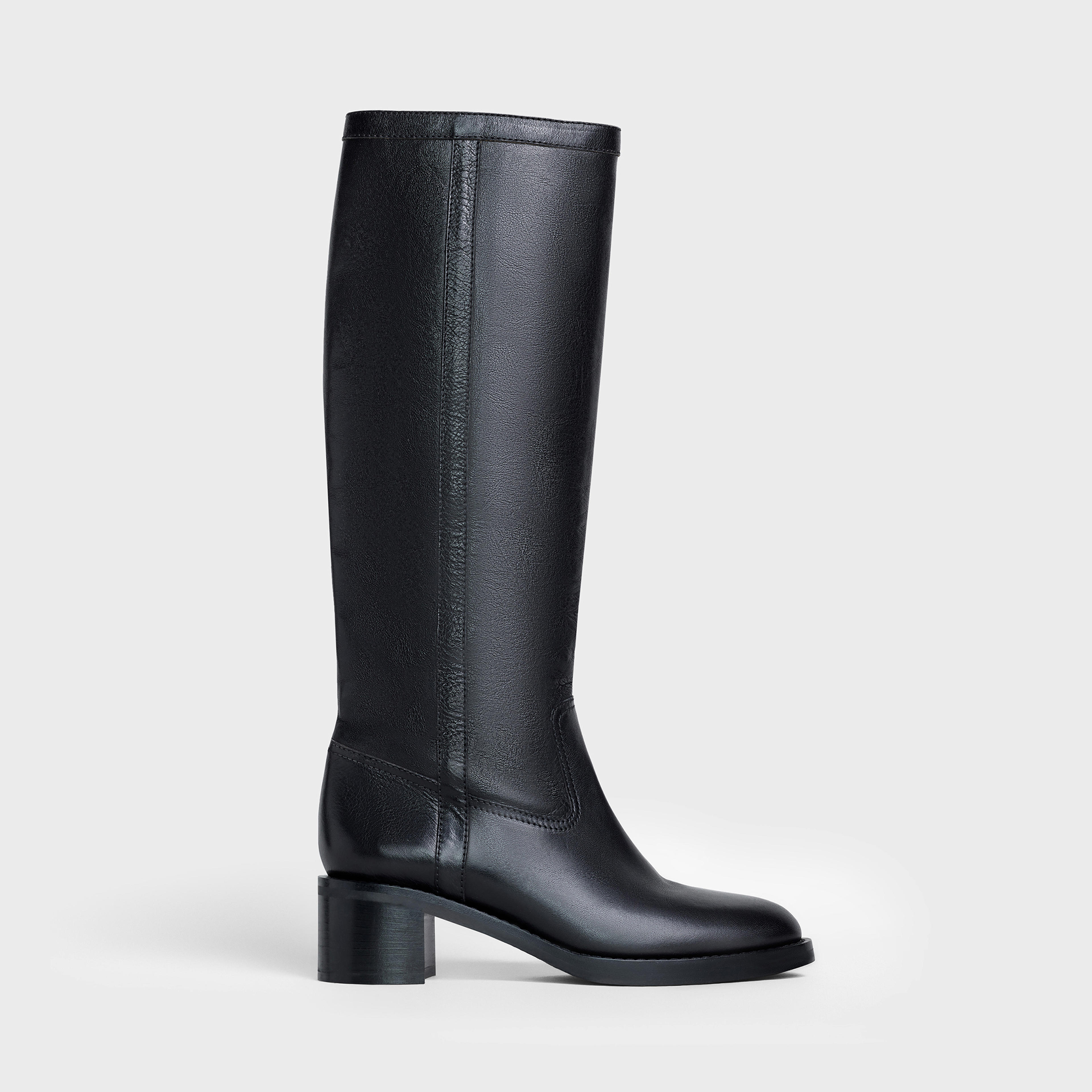 Celine folco boot in Calfskin - Black | CELINE