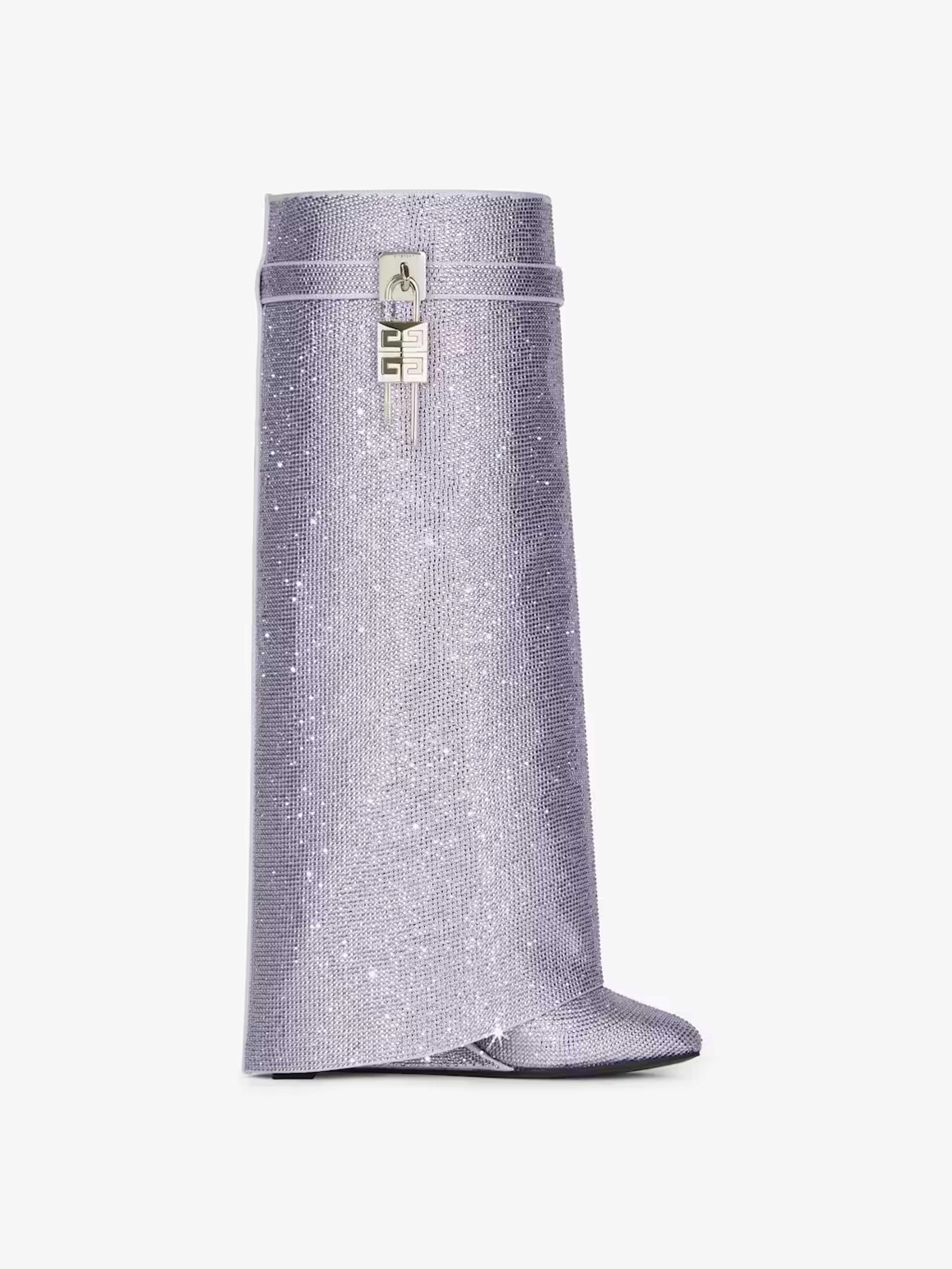 Shark Lock boots in satin with strass | Givenchy CA