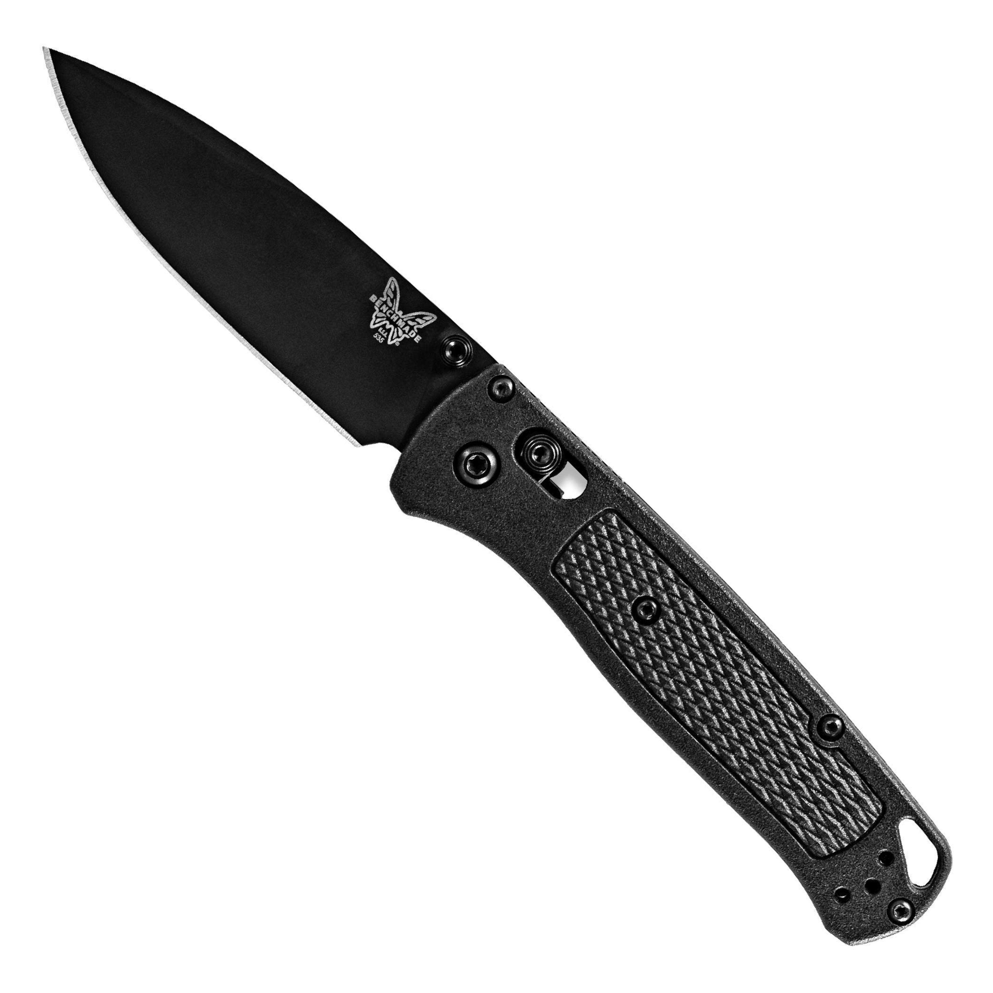 Amazon.com : Benchmade - Bugout 535BK-2 EDC Manual Open Folding Knife, Drop-Point Blade, Plain Edge, Coated Finish, Black CF-Elite Handle, Made in the USA : Sports & Outdoors