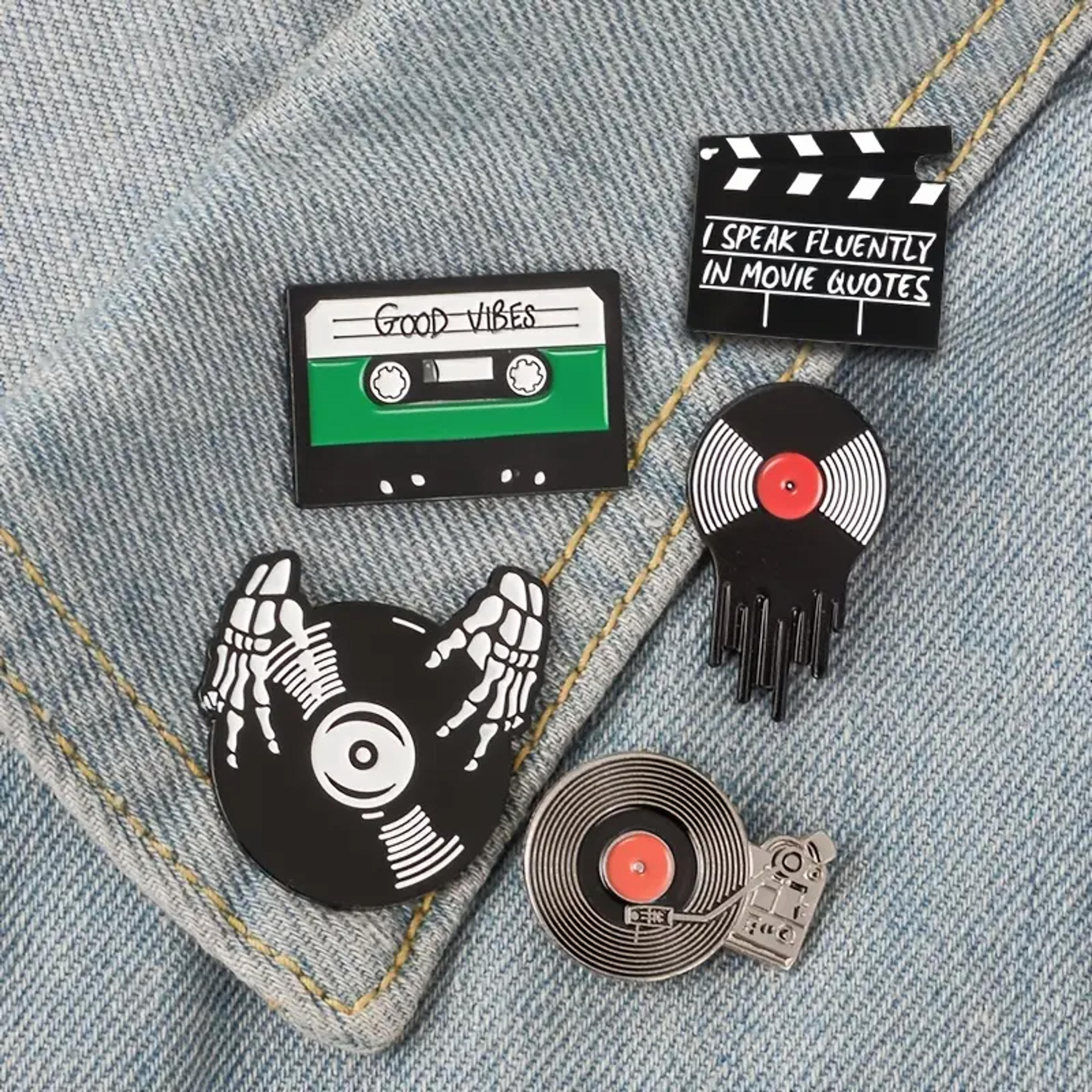 Vintage Record Phonograph Enamel Pin - Music Theme Lapel Pin For Clothing, Bags, And Jackets - Temu Australia