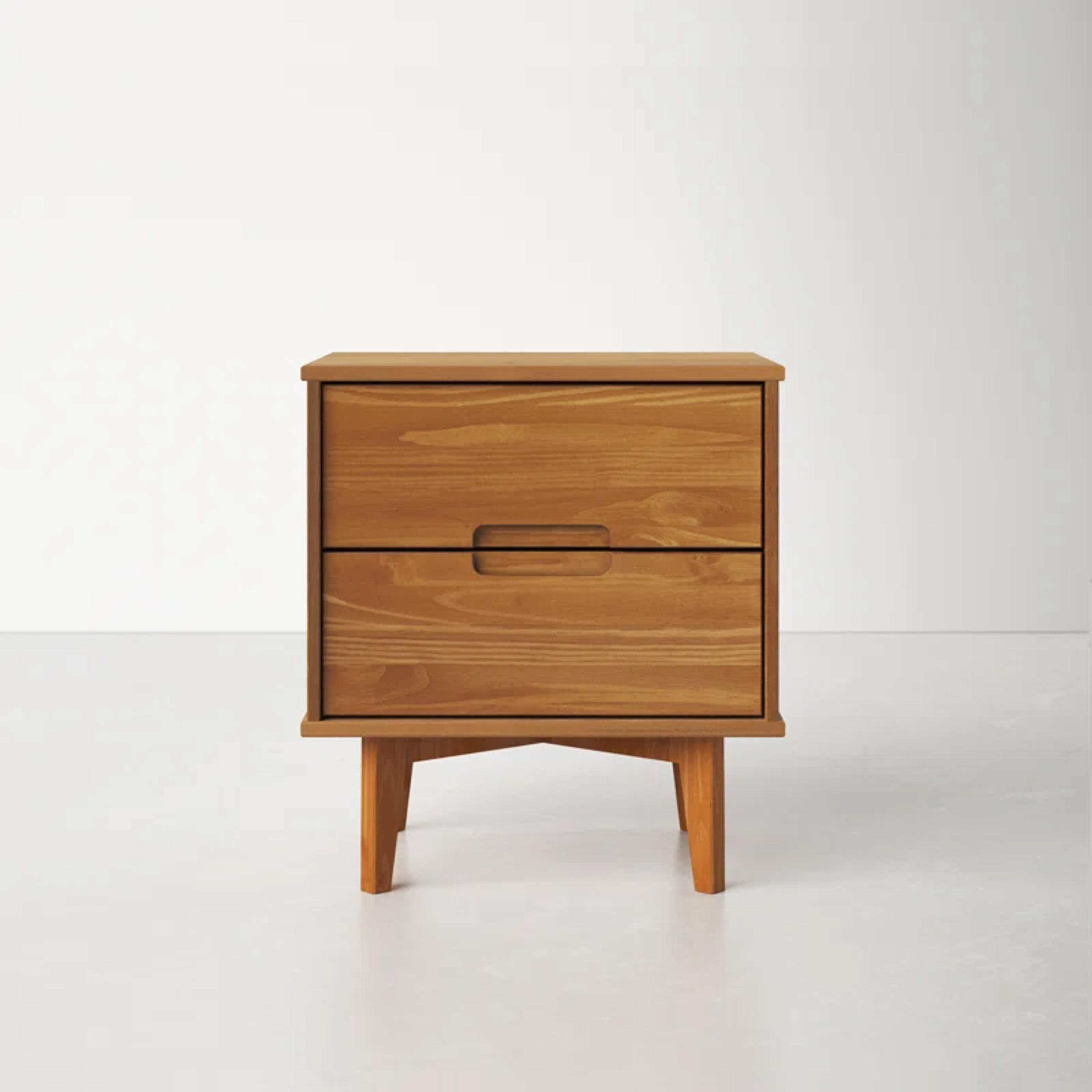 AllModern Mags 2-Drawer Solid Wood Nightstand & Reviews | Wayfair