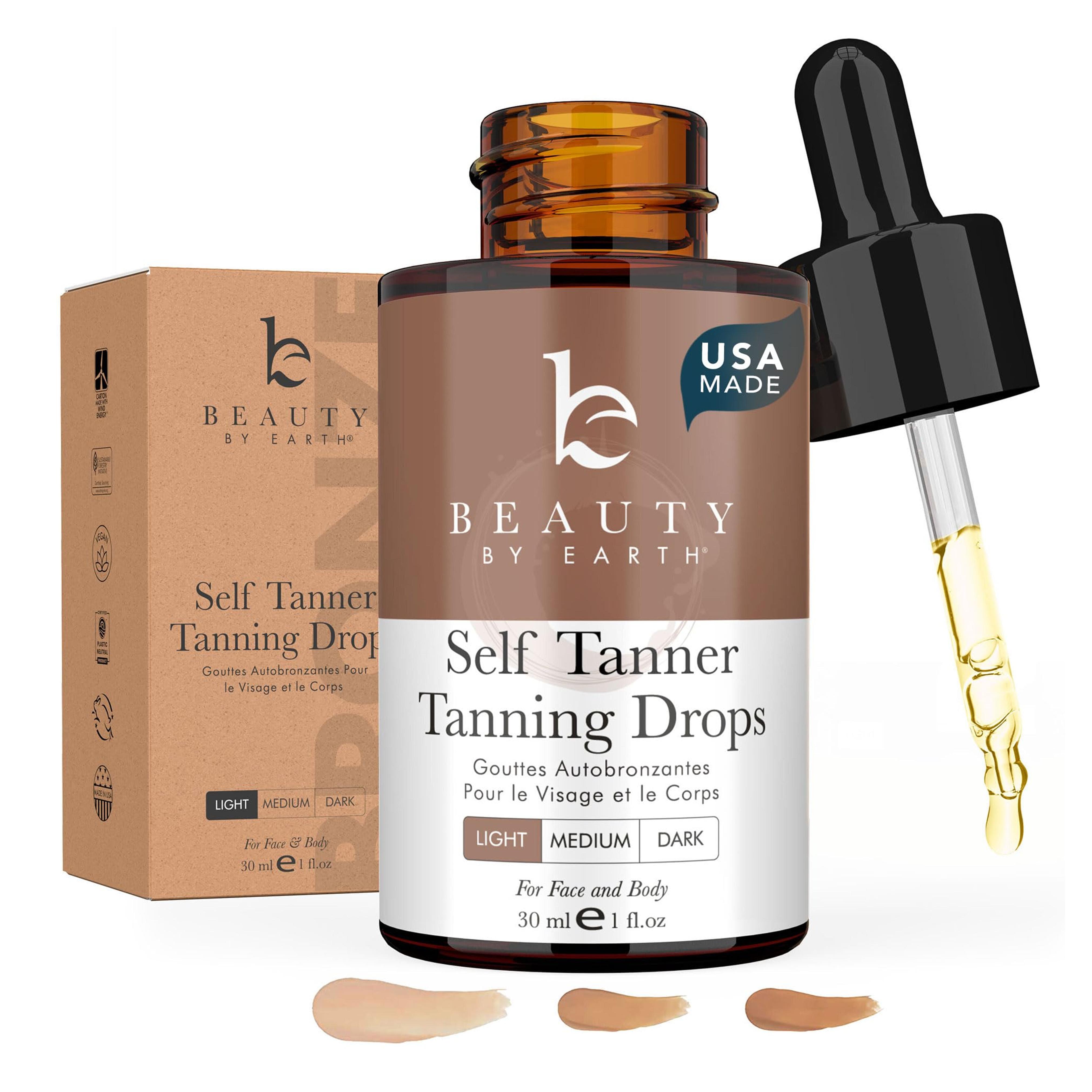 Limited-time deal: Self Tanner Drops for Face Tanner, Sunless Tan, Body & Face Self Tanner Drops, Face Tanning Drops to Make Self Tanner Face Self Tanning Lotion, Tan Drops for Face Tan