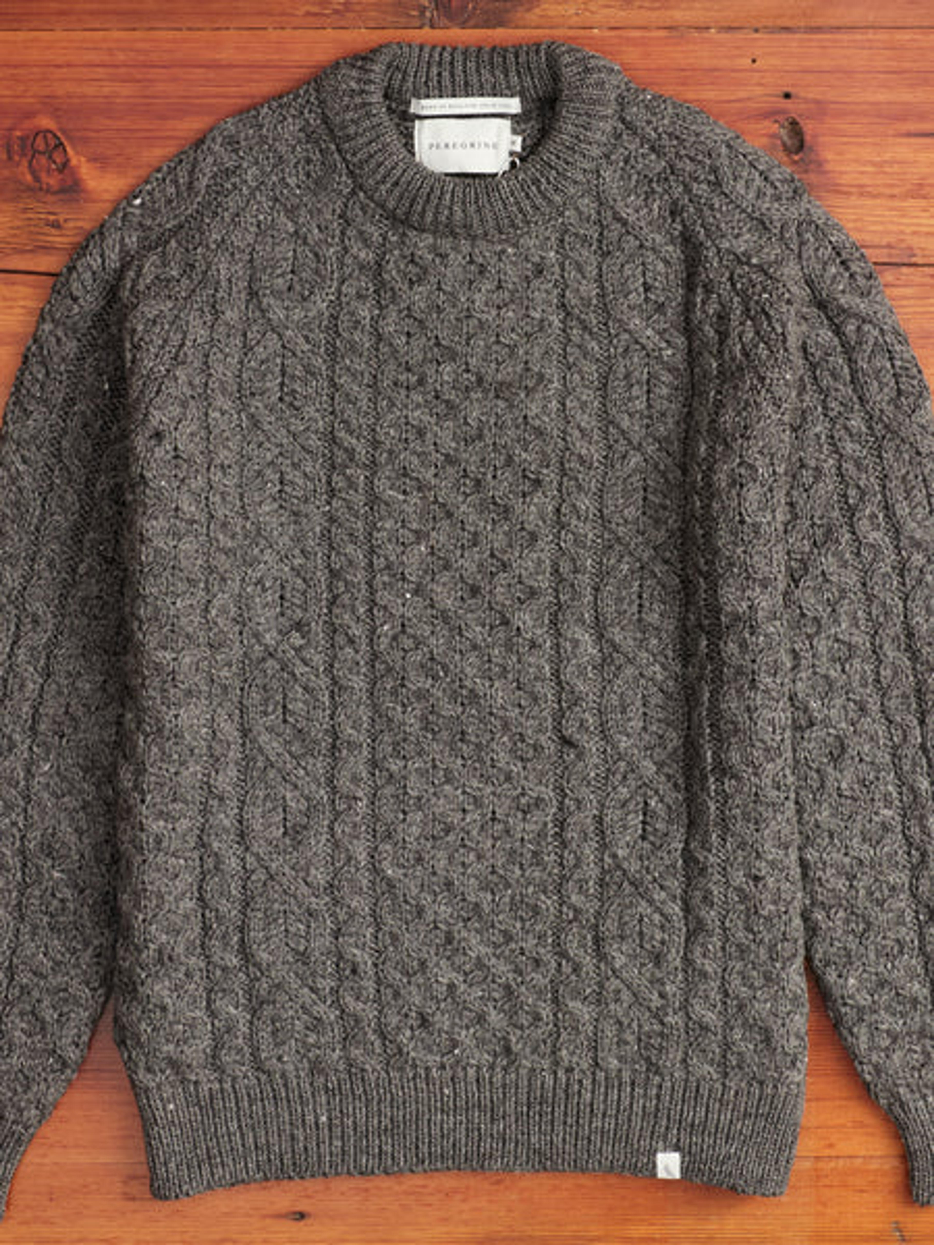 Hudson Aran Jumper in Nimbus – Blue Owl Workshop