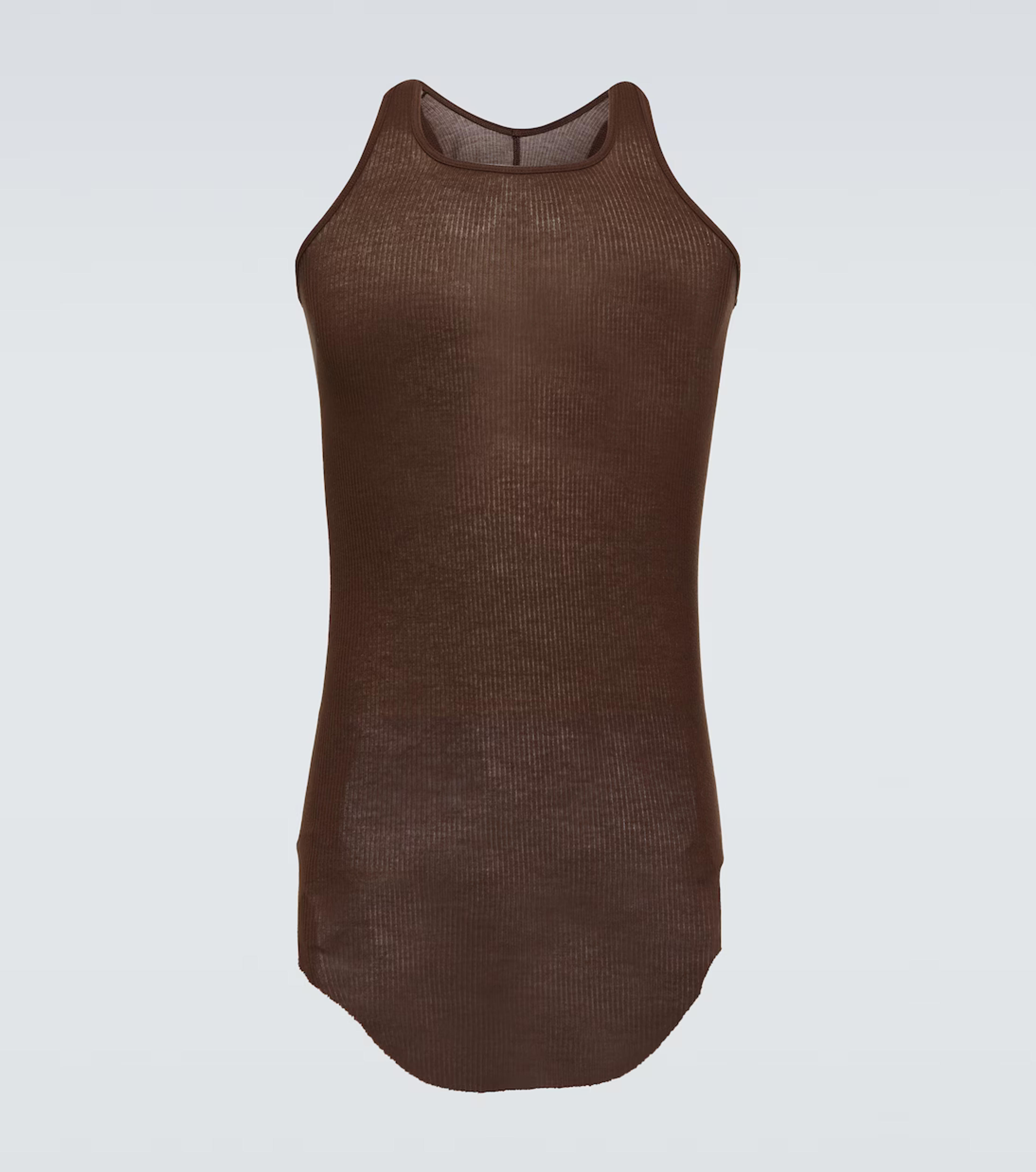 Tank top in jersey in Marrone - Rick Owens | Mytheresa