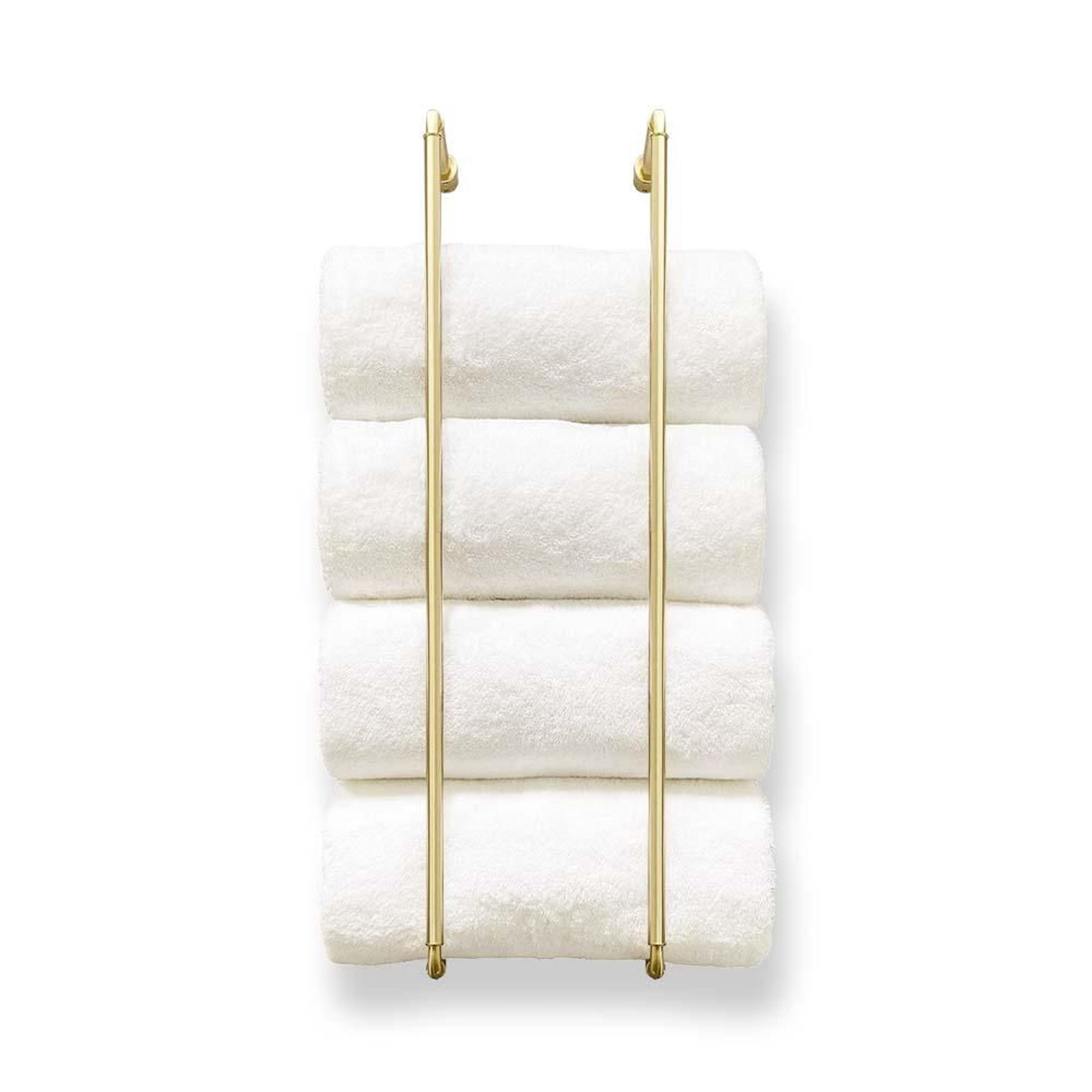 Stacked Towel Rack 28" Brass Hardware | Dutton Brown