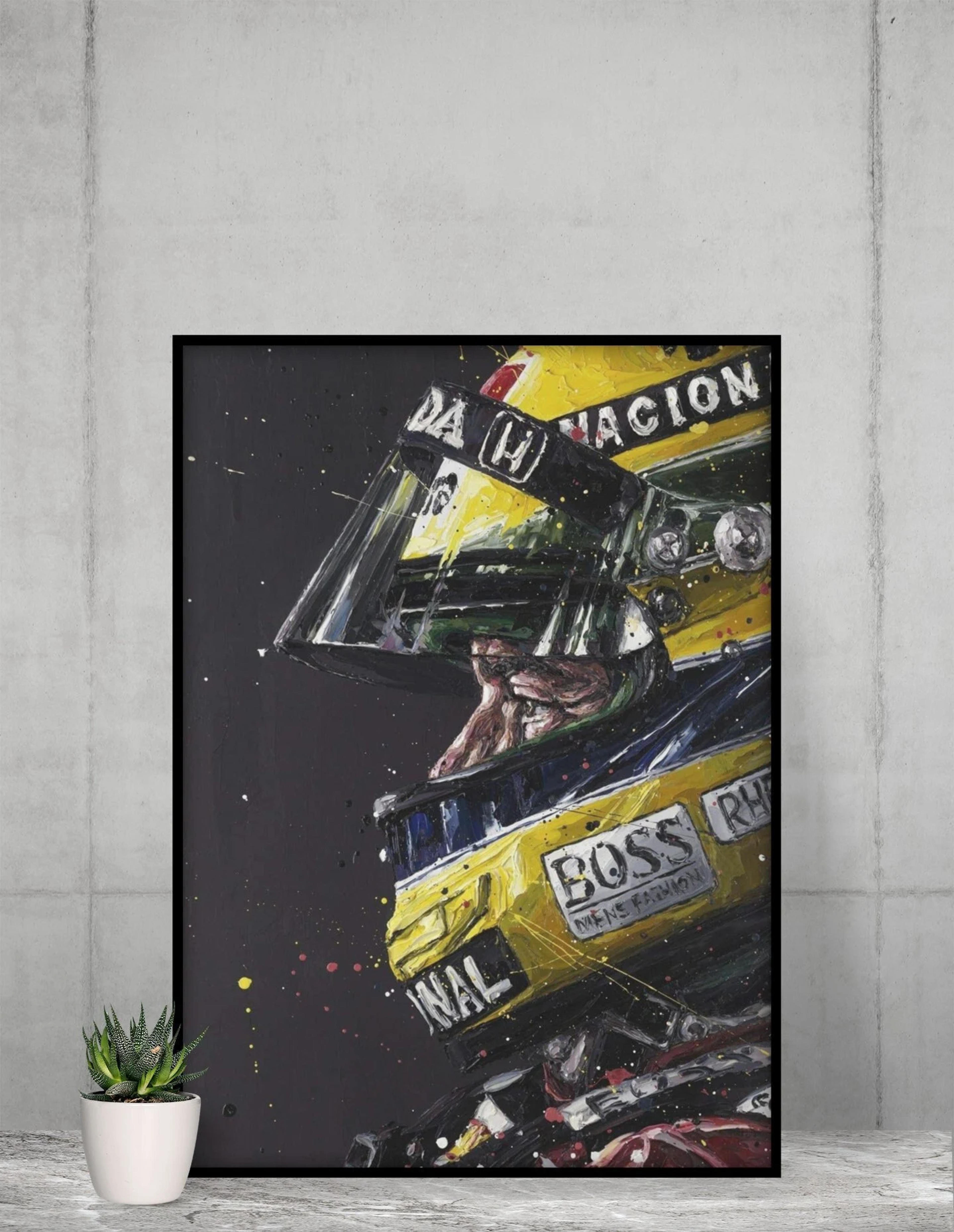 Ayrton Senna Painting Poster Formula 1 Wall Art Ayrton Senna - Etsy