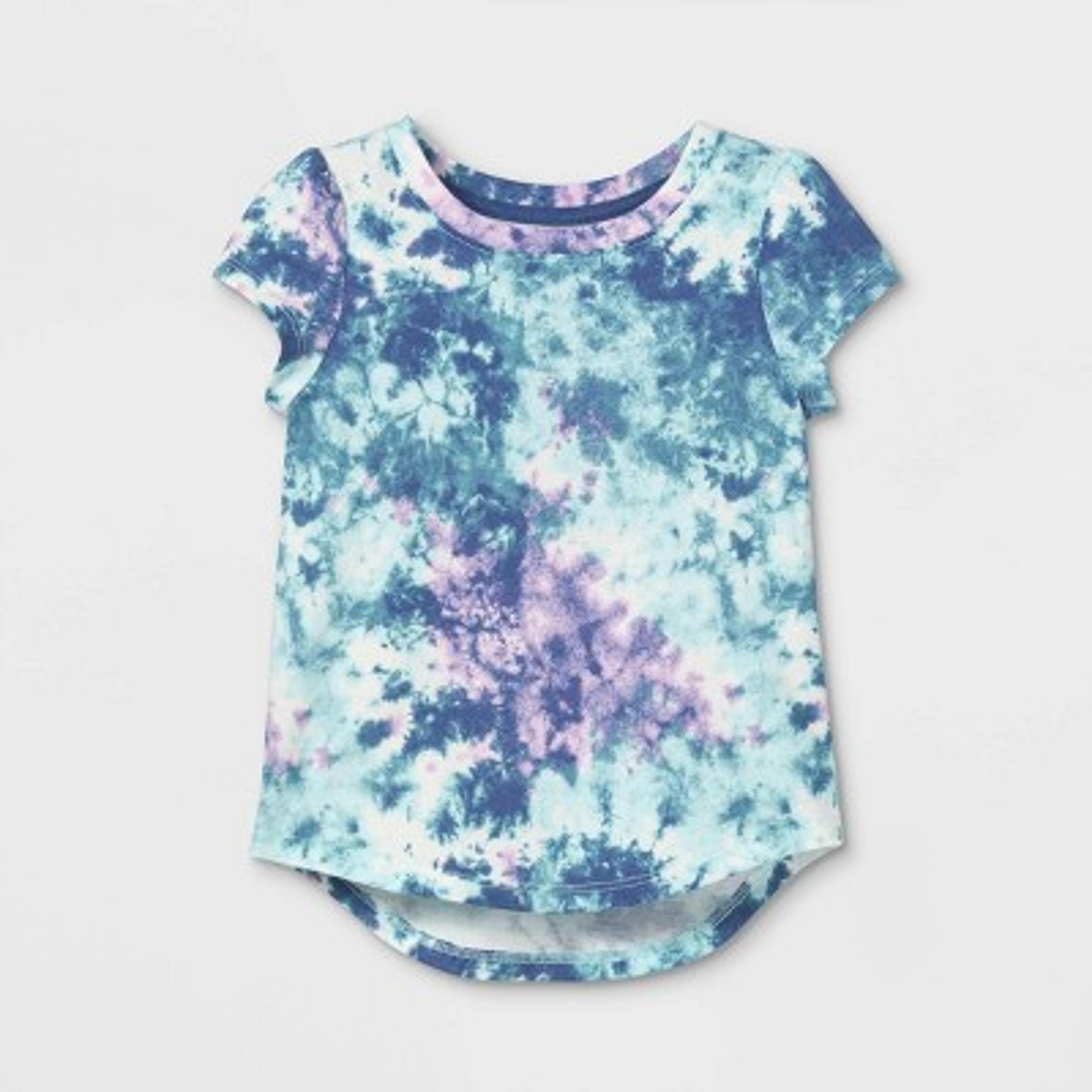 Toddler Girls&#39; Tie-Dye Short Sleeve T-Shirt - Cat &#38; Jack&#8482; Blue 4T