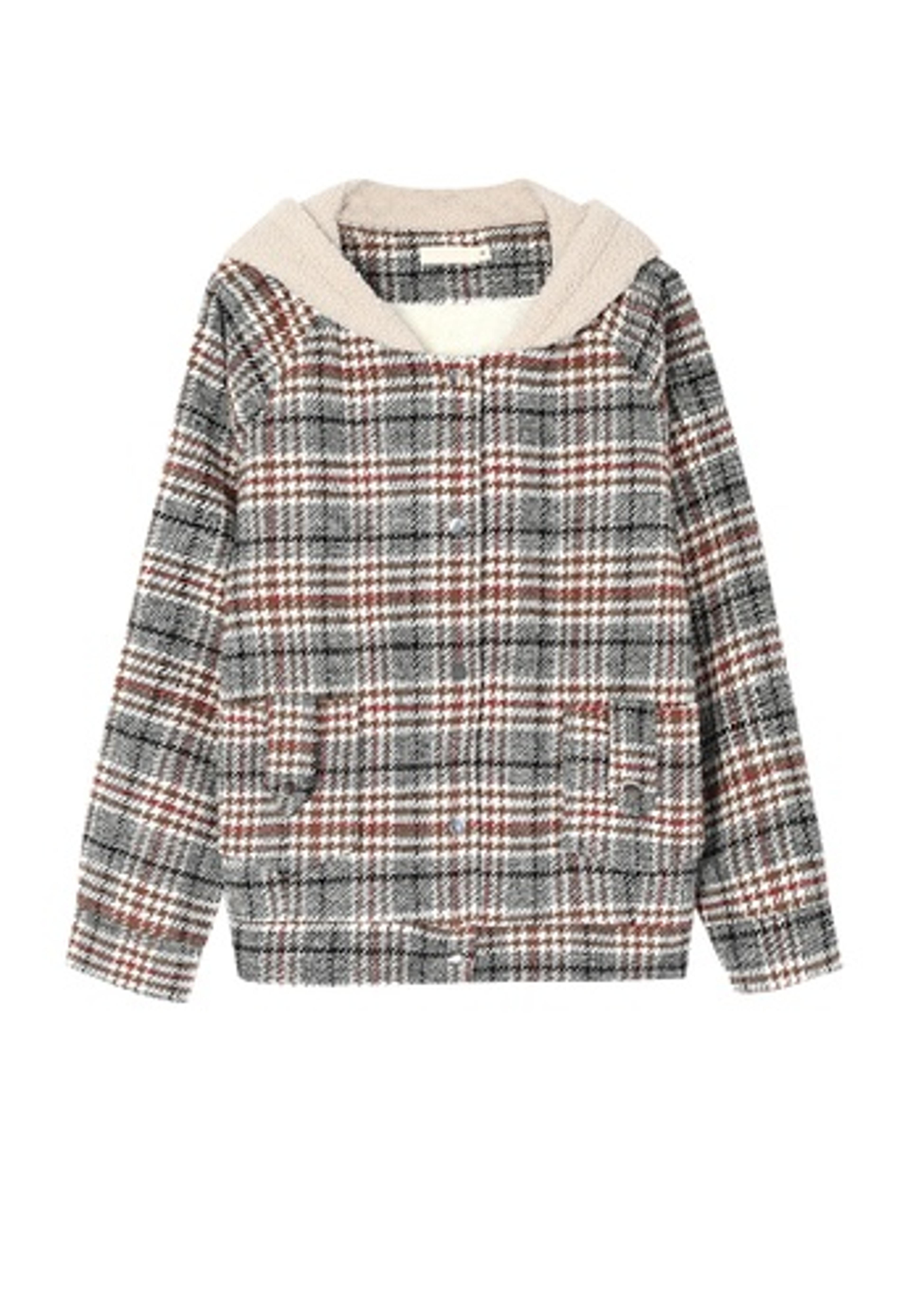 Buy Its Me Warm Check Hooded Jacket (Plus Velvet) Online | ZALORA Malaysia