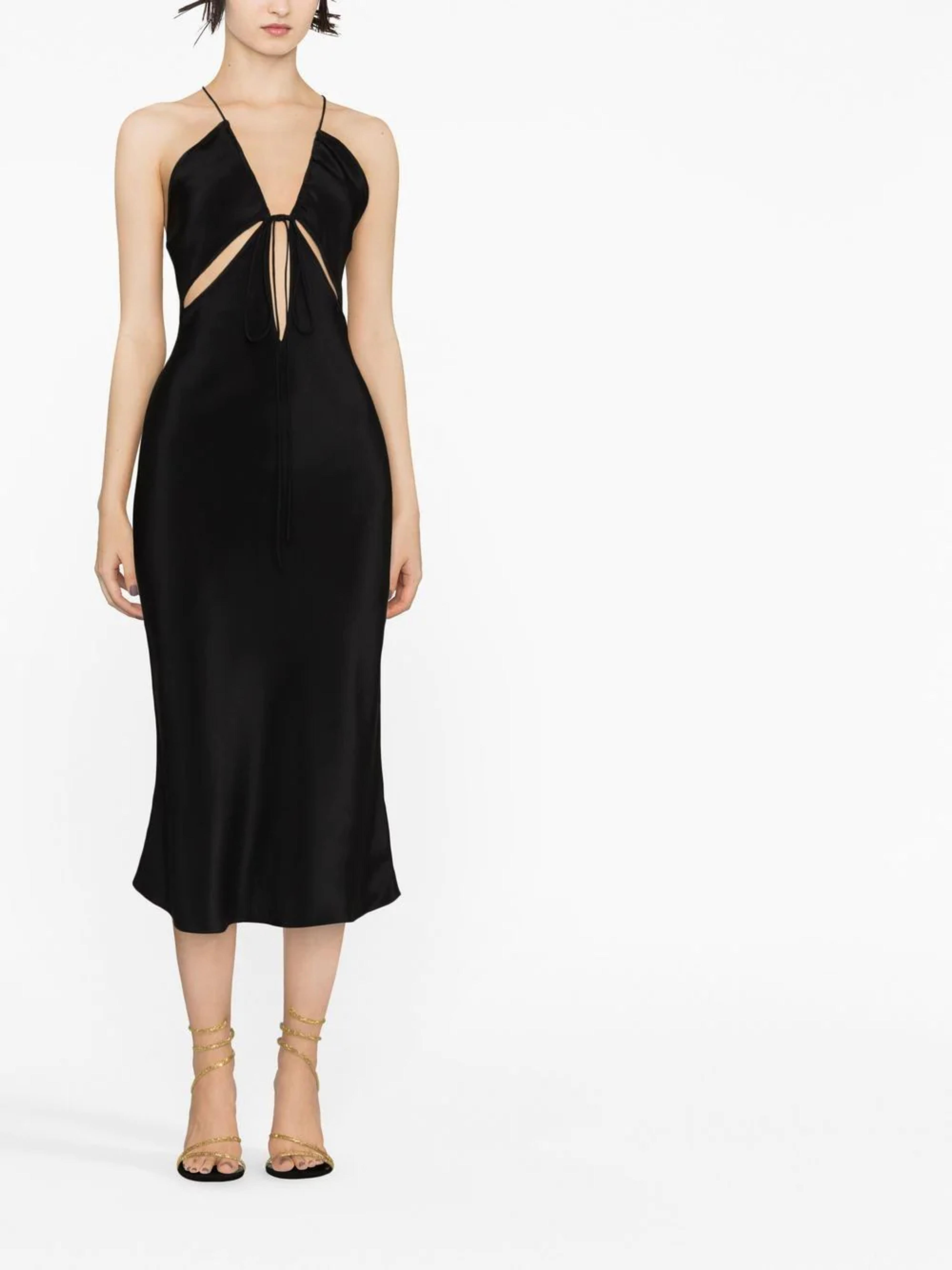 Christopher Esber Triquetra Silk Midi Dress - Farfetch