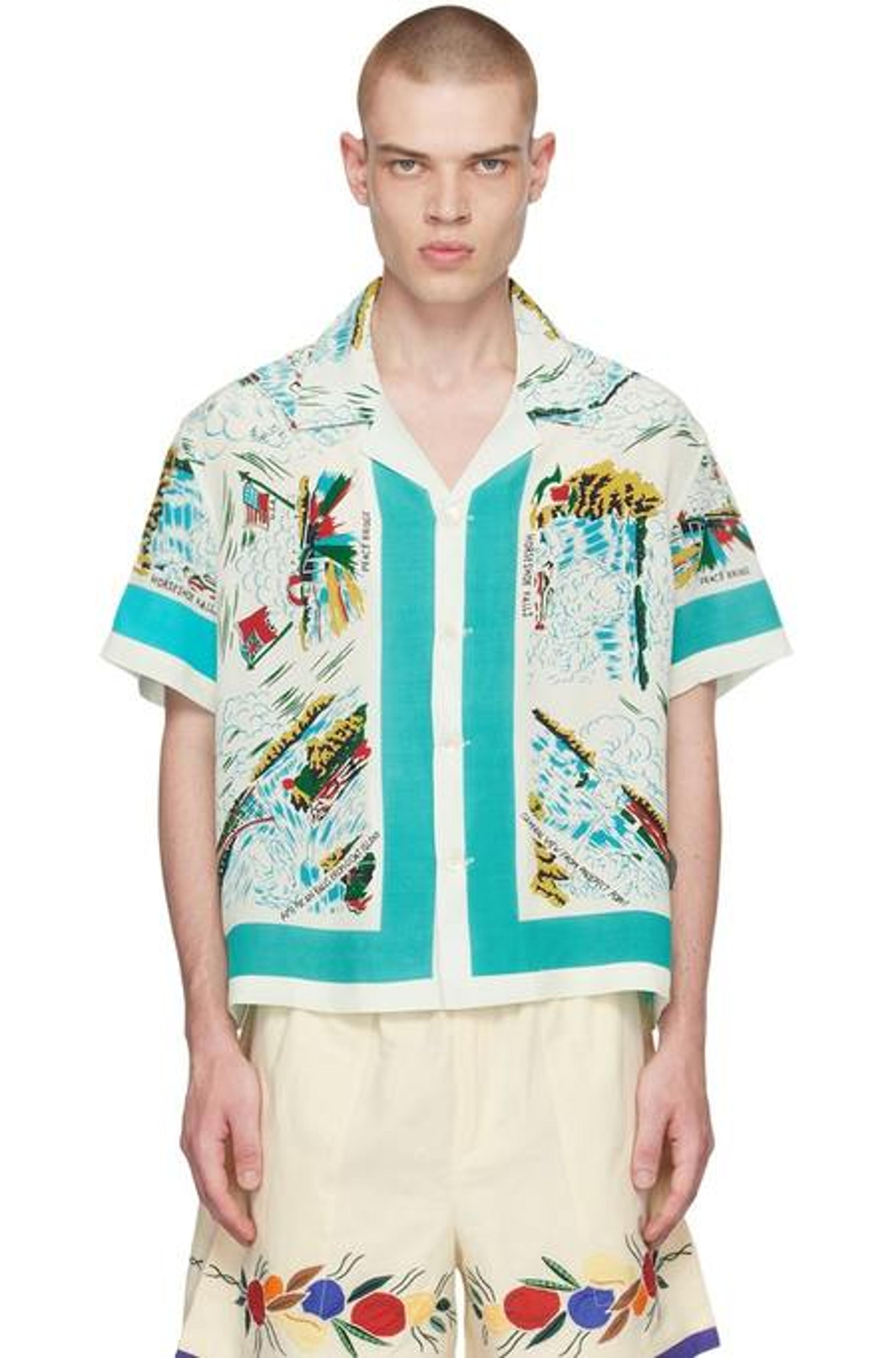 Bode Niagara Souvenir Shirt - White/Multi | Garmentory